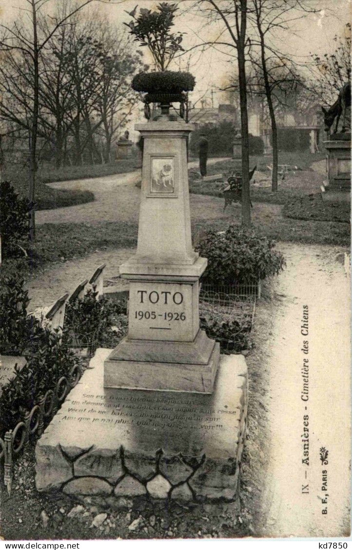 Asnieres - Cimetiere Des Chiens - Asnieres Sur Seine