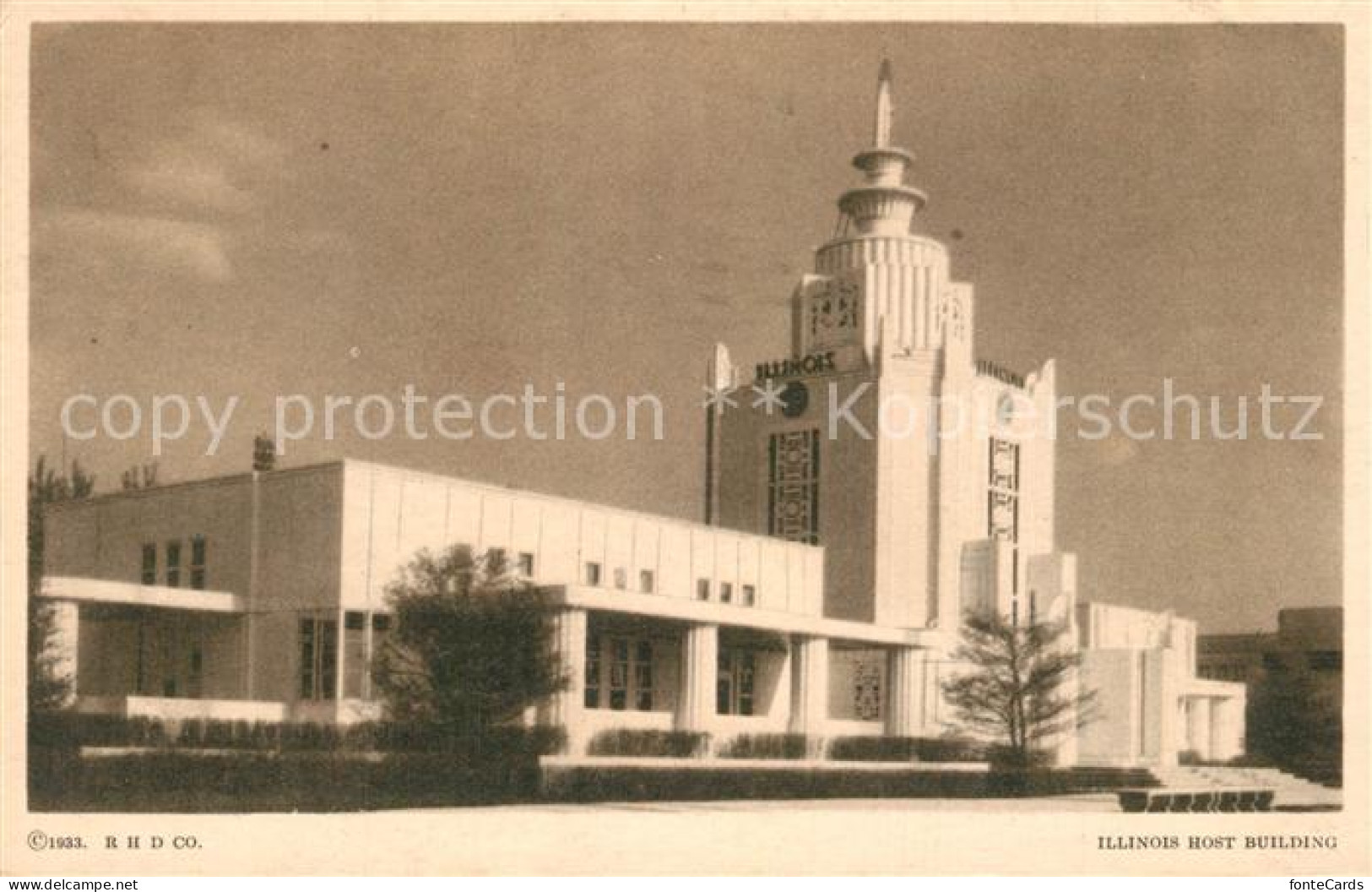 13568354 Expositions_Worlds_Fair_Chicago_1933 Illnois Host Building  - Andere & Zonder Classificatie