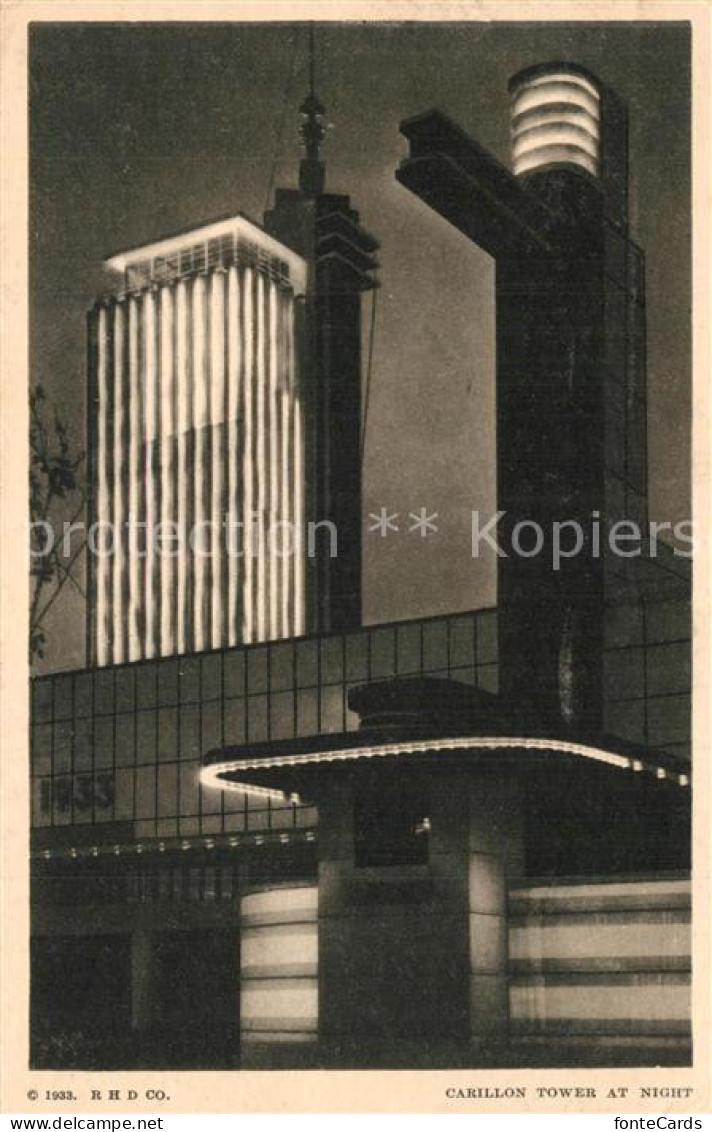 13568353 Expositions_Worlds_Fair_Chicago_1933 Carillon Tower  - Sonstige & Ohne Zuordnung