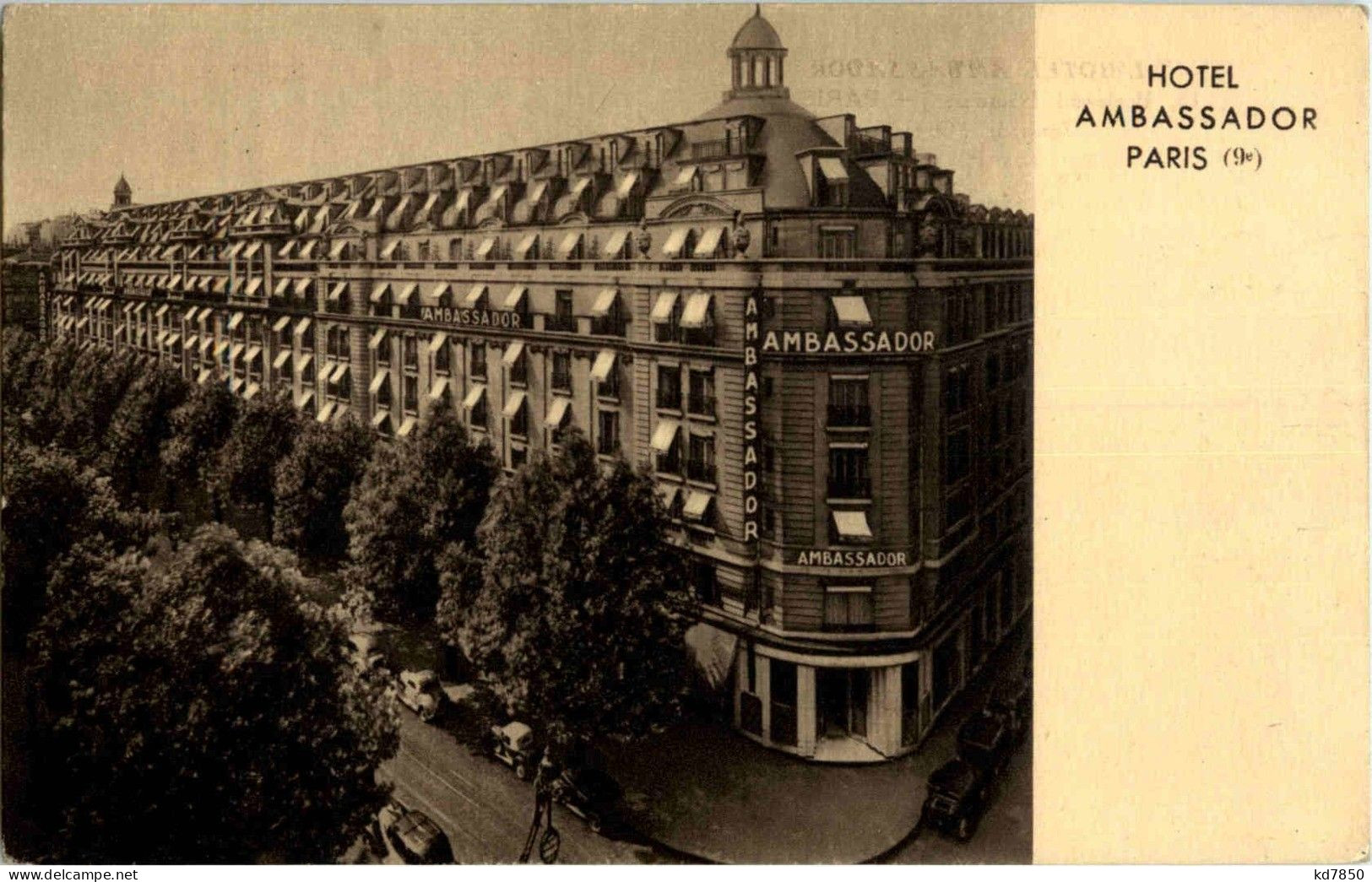 Paris - Hotel Ambassador - Cafés, Hoteles, Restaurantes