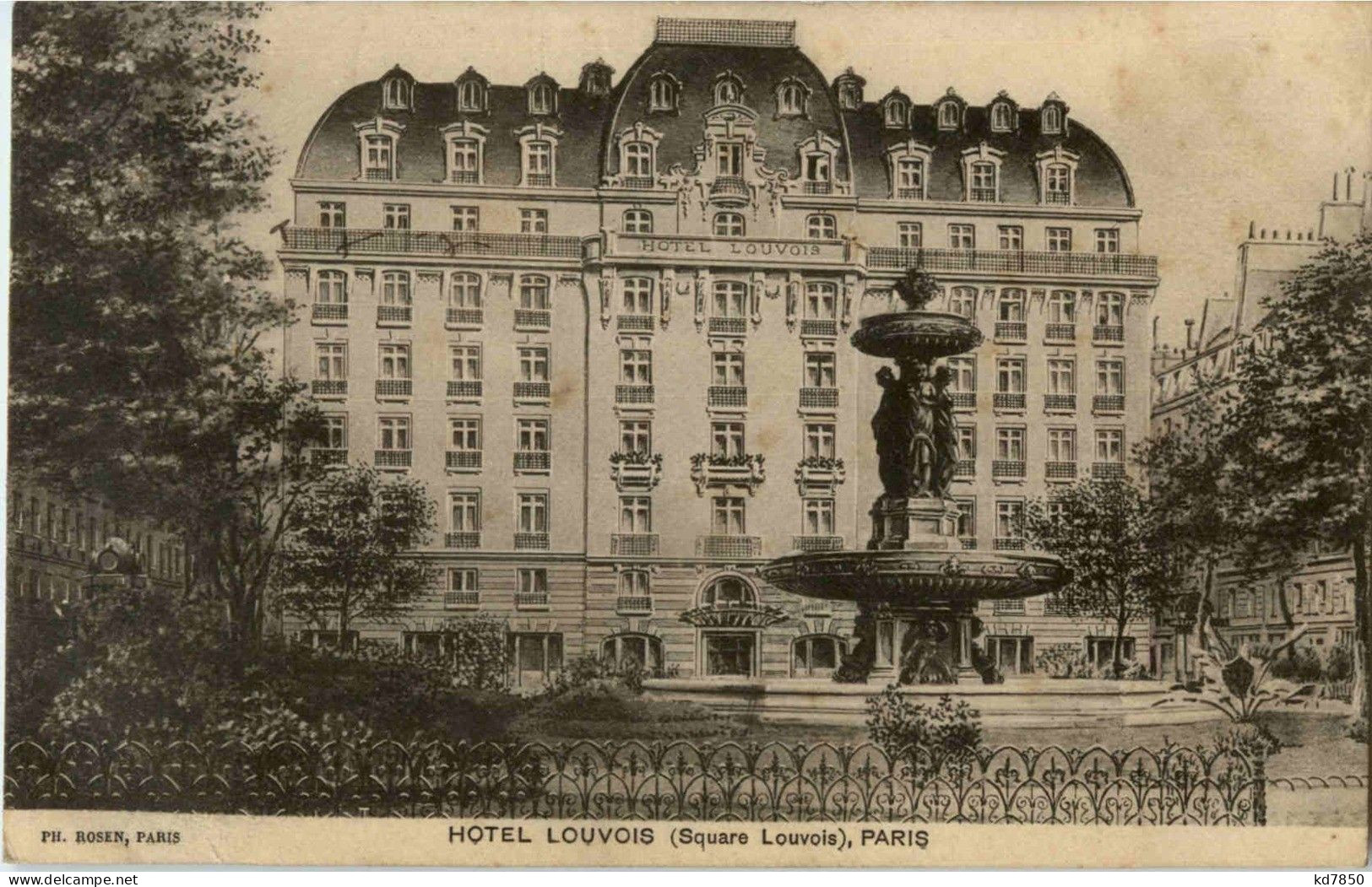 Paris - Hotel Louvois - Cafés, Hoteles, Restaurantes