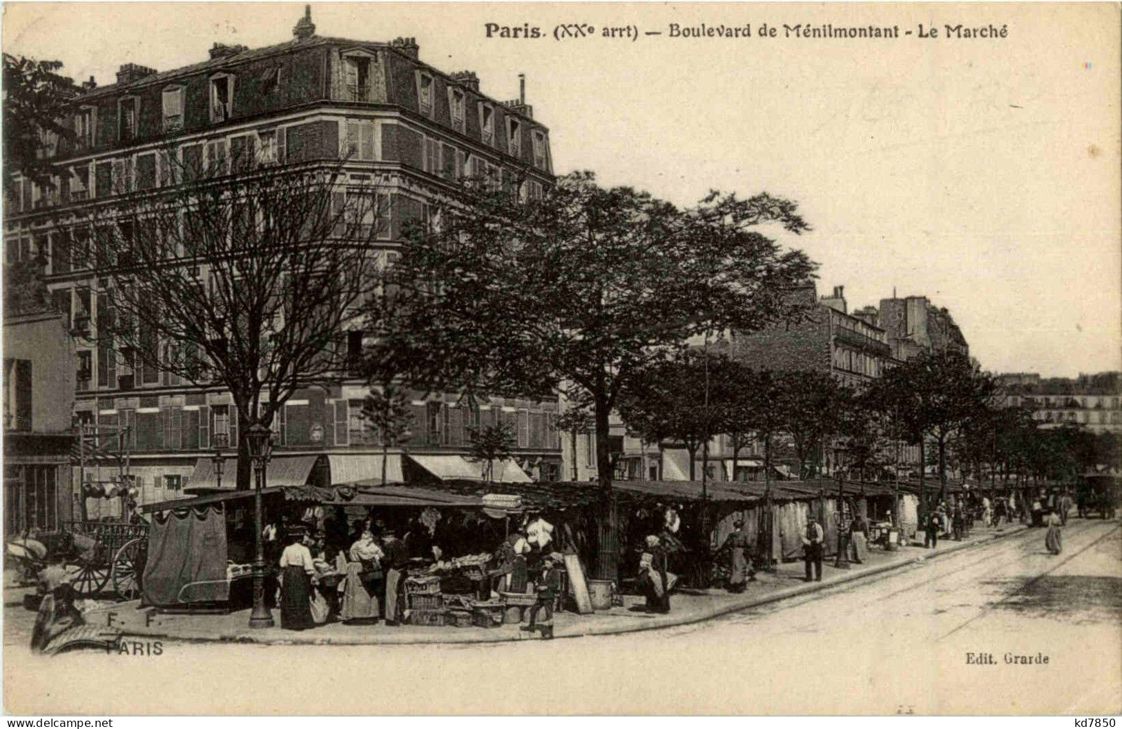 Paris - Boulevard De Menilmontant - Le Marche - Arrondissement: 20