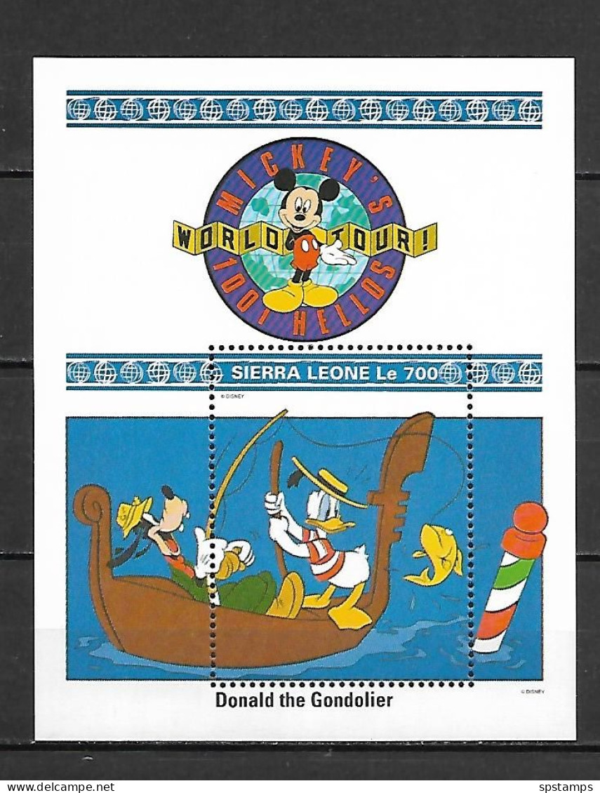 Disney Sierra Leone 1992 World Tour MS #2 MNH - Disney