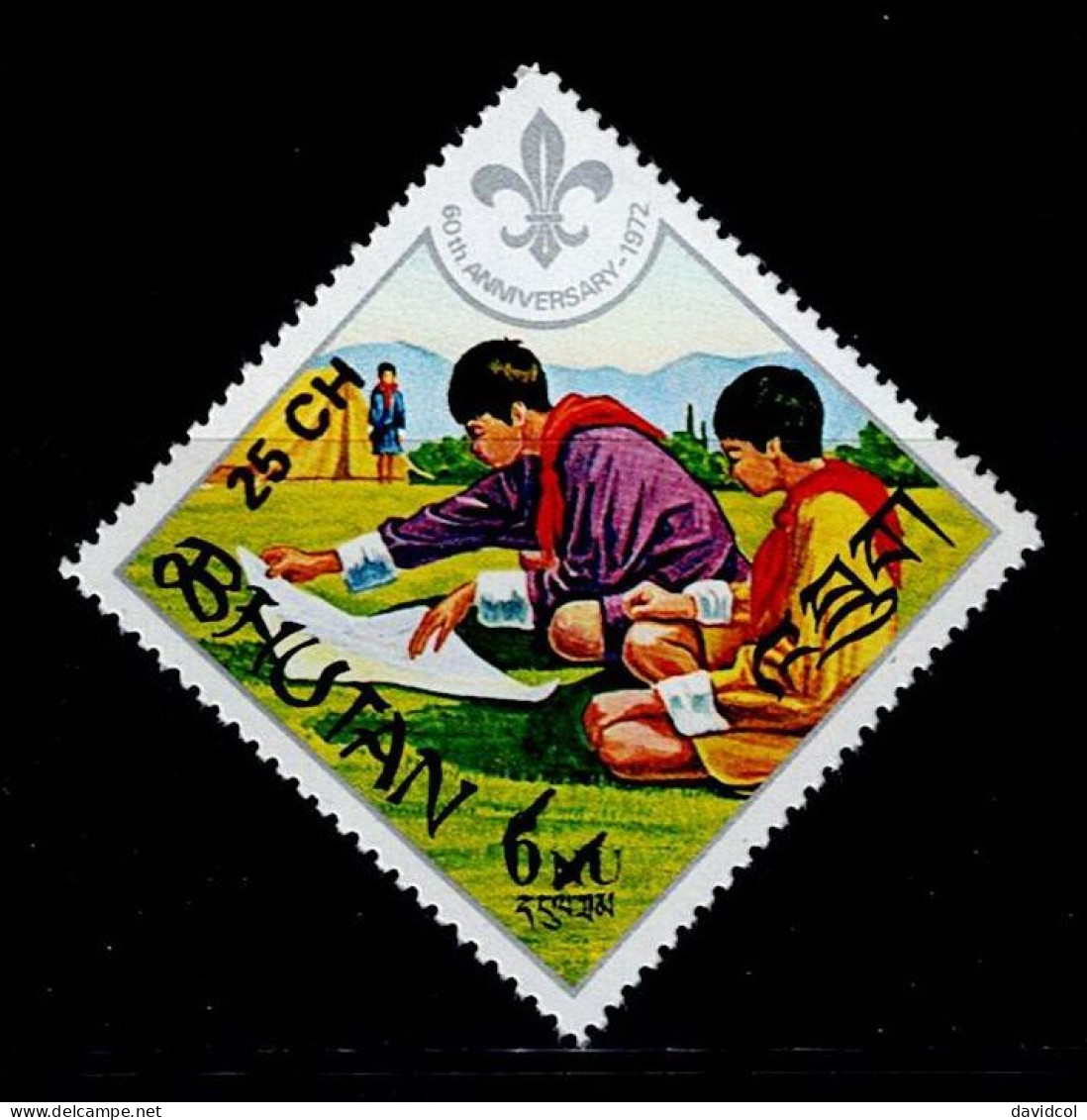 BHU-12- BHUTAN - 1978 - MNH -SCOUTS- OVERPRINTED - Bhután