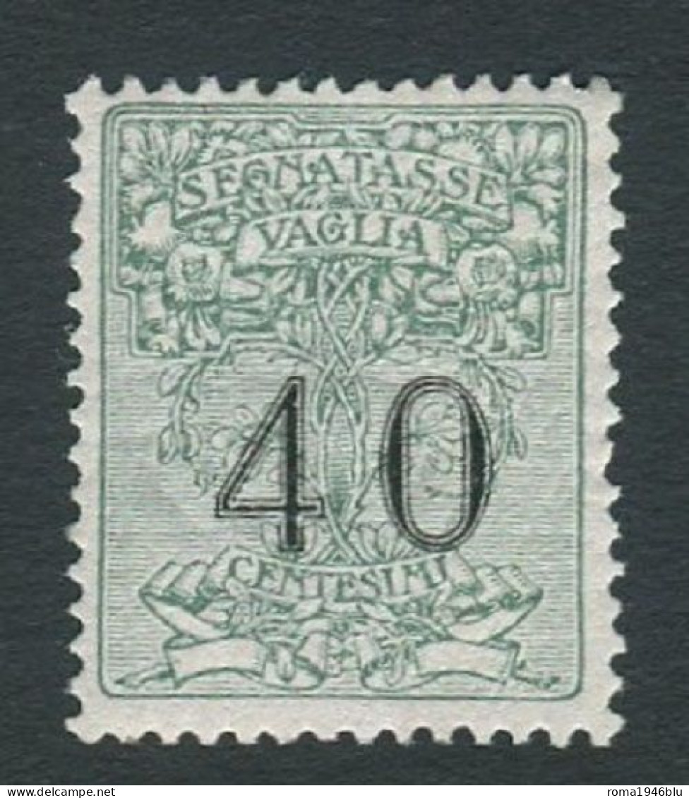 REGNO 1924 SEGNATASSE PER VAGLIA 40 C. ** MNH CENTRATO - Mandatsgebühr