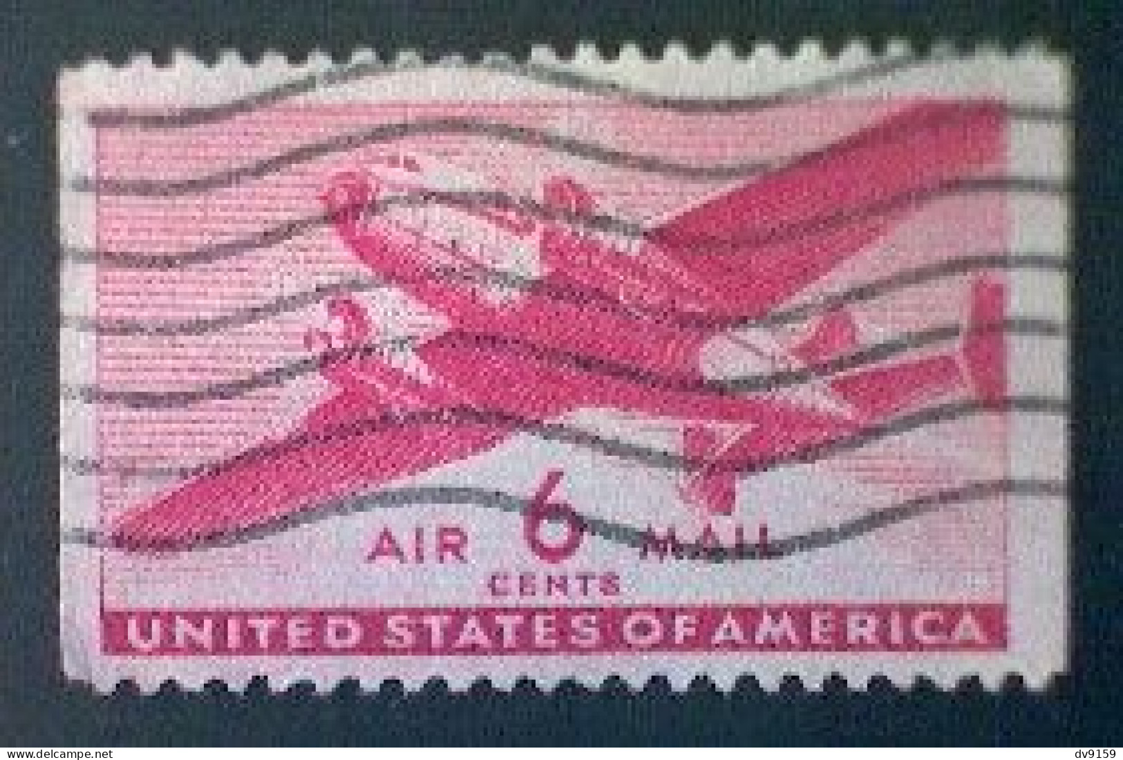 United States, Scott #C25a, Used(o), 1941 Air Mail, Transporter Series, 6¢, Carmine - 2a. 1941-1960 Usati