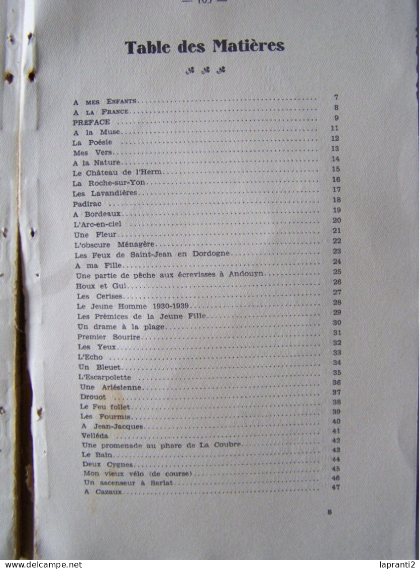 LA LITTERATURE. "RETOUR A LA MUSE" POESIES. SONNETS. R. BRACHET. LIMEYRAT. DORDOGNE. DEDICACE DE L'AUTEUR. - Franse Schrijvers