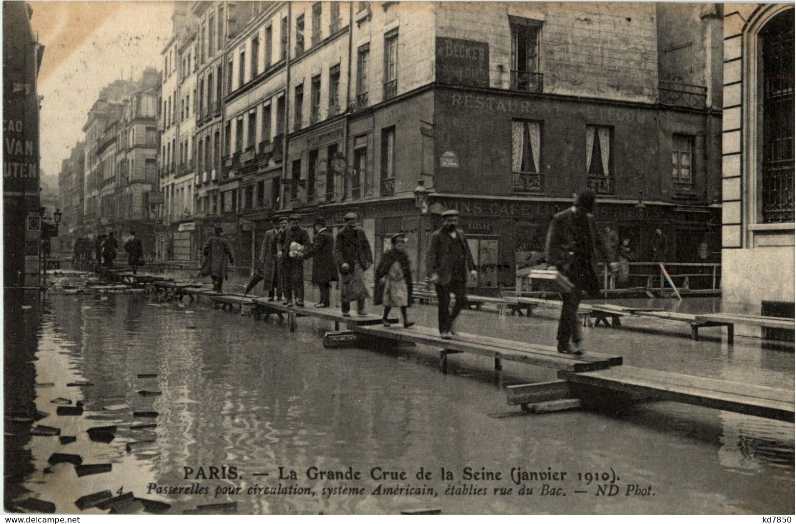 Paris - Inonations 1910 - Paris Flood, 1910