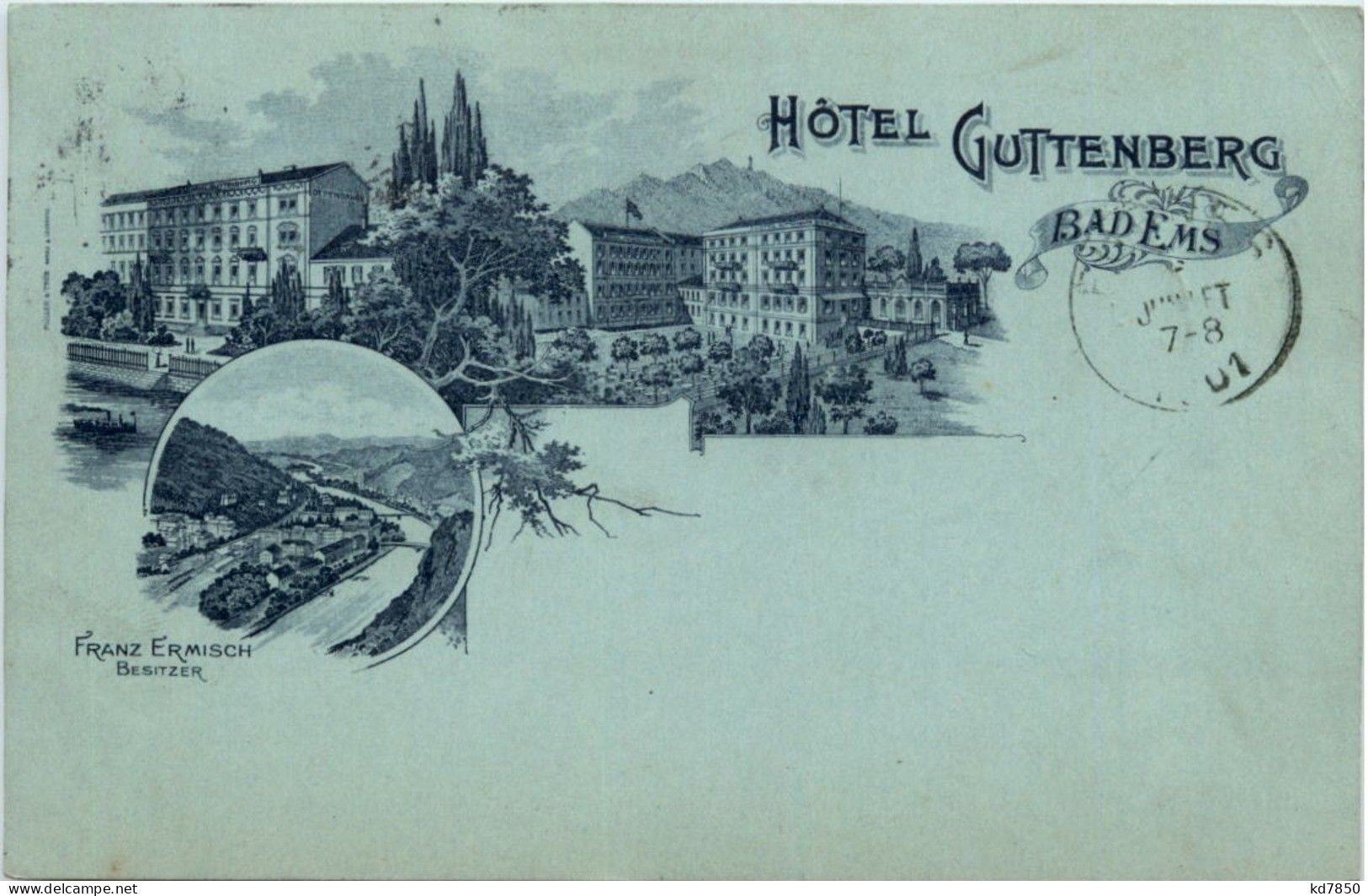 Bad Ems - Hotel Guttenberg - Litho - Bad Ems