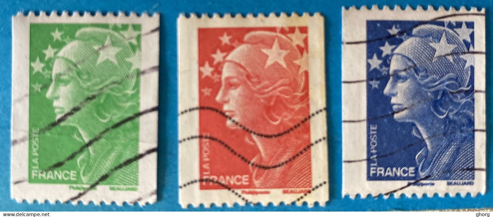 France 2008 : Type Marianne De Beaujard Provenant De Roulettes N° 4239 à 4241 Oblitéré - Used Stamps