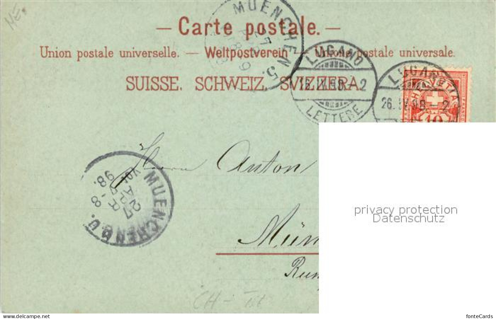 13567360 Lugano TI Cartolina Commemorativa Ufficiale Lugano TI - Other & Unclassified