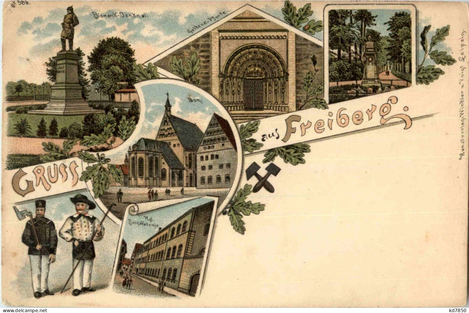 Gruss Aus Freiberg - Litho - Freiberg (Sachsen)