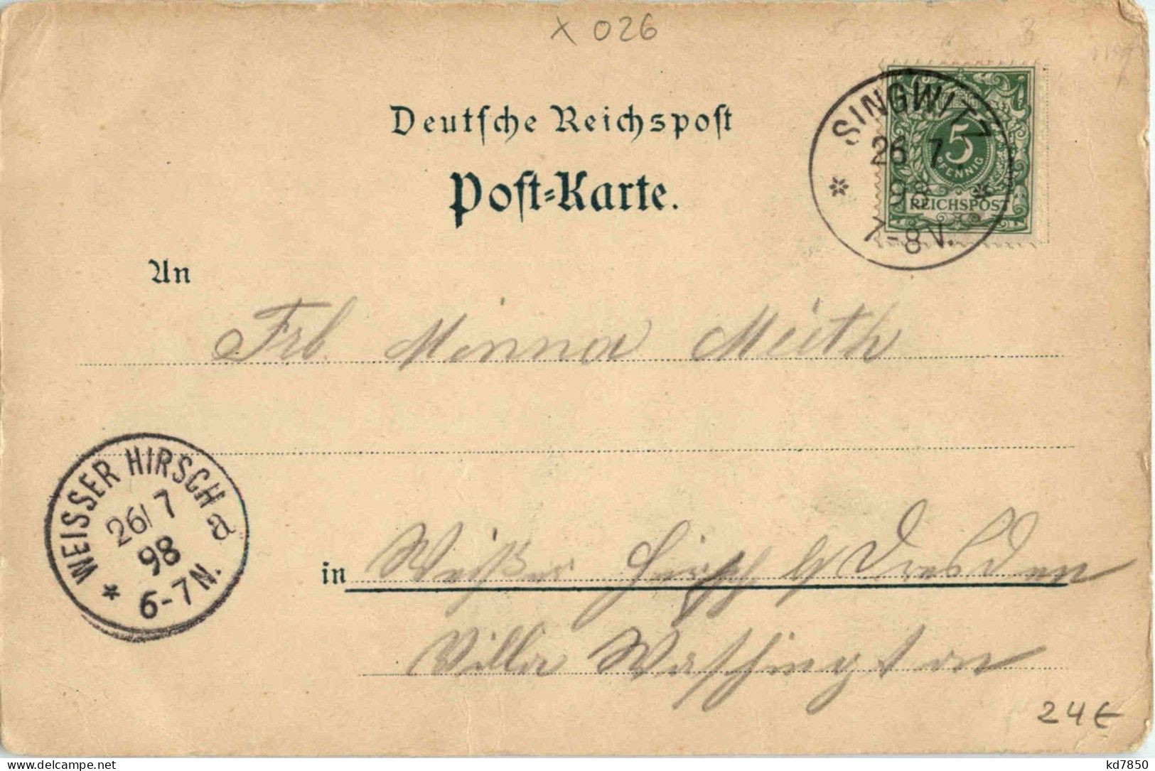 Gruss Vom Mönchswalder Berge 1898 - Wilthen