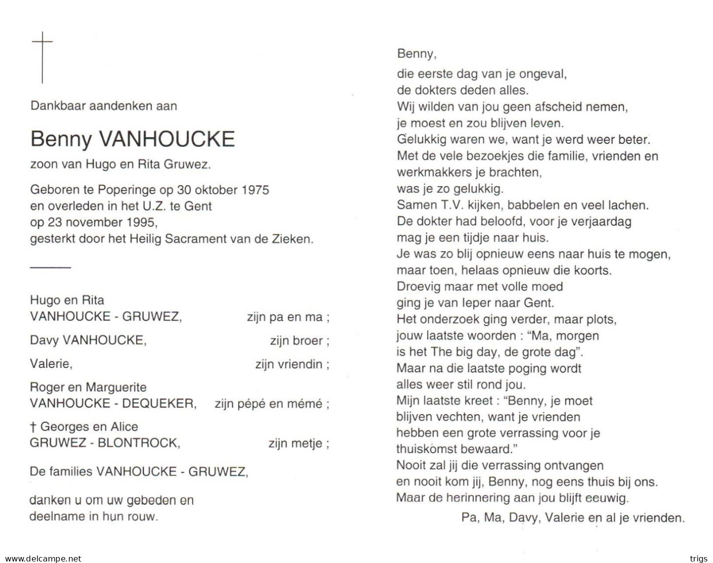 Benny Vanhoucke (1975-1995) - Andachtsbilder