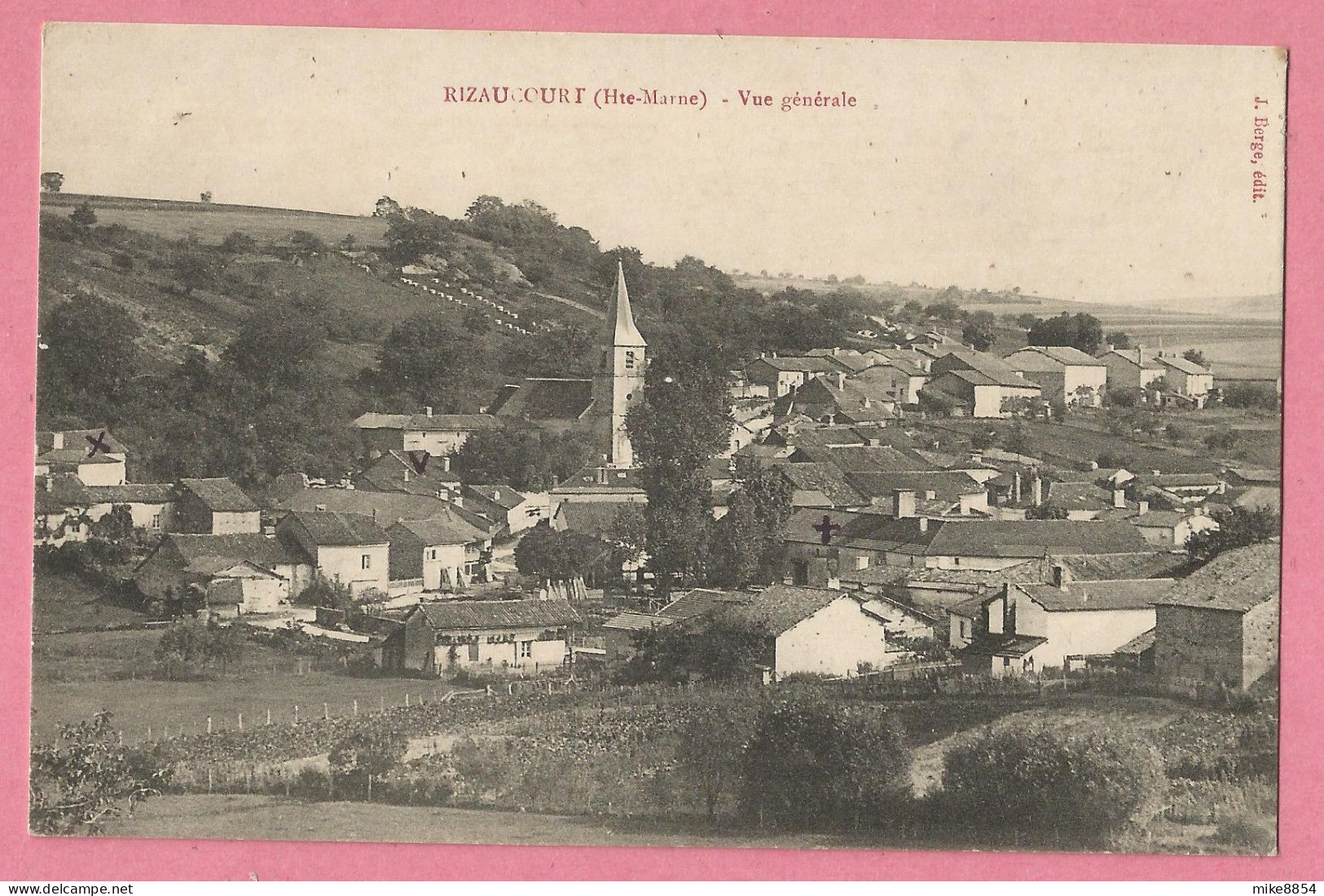 SAS0404  CPA  RIZAUCOURT   (Haute-Marne)  Vue Générale - 3 Repères De Maisons  ++++++ - Autres & Non Classés