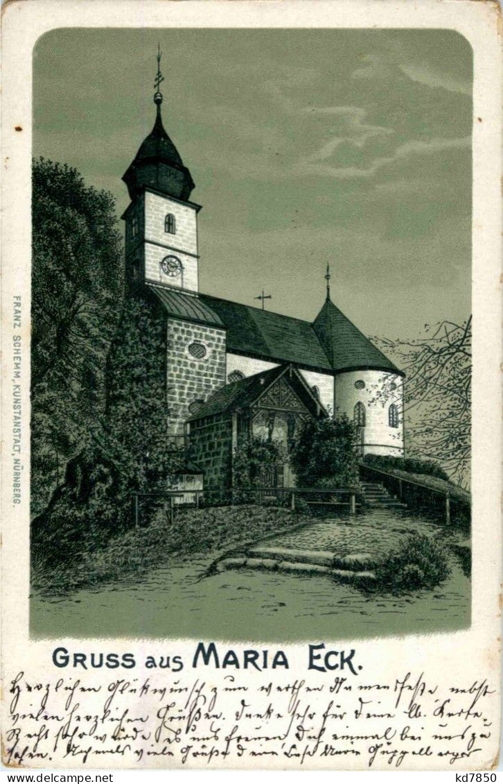 Gruss Aus Maria Eck - Litho - Bahnpost - Traunstein