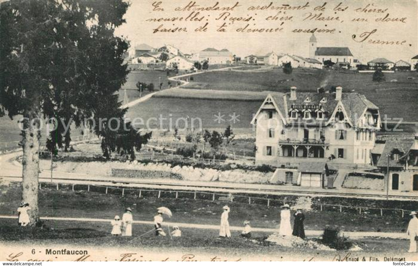 13566901 Montfaucon Franches-Montagnes Promenade Panorama Montfaucon - Autres & Non Classés