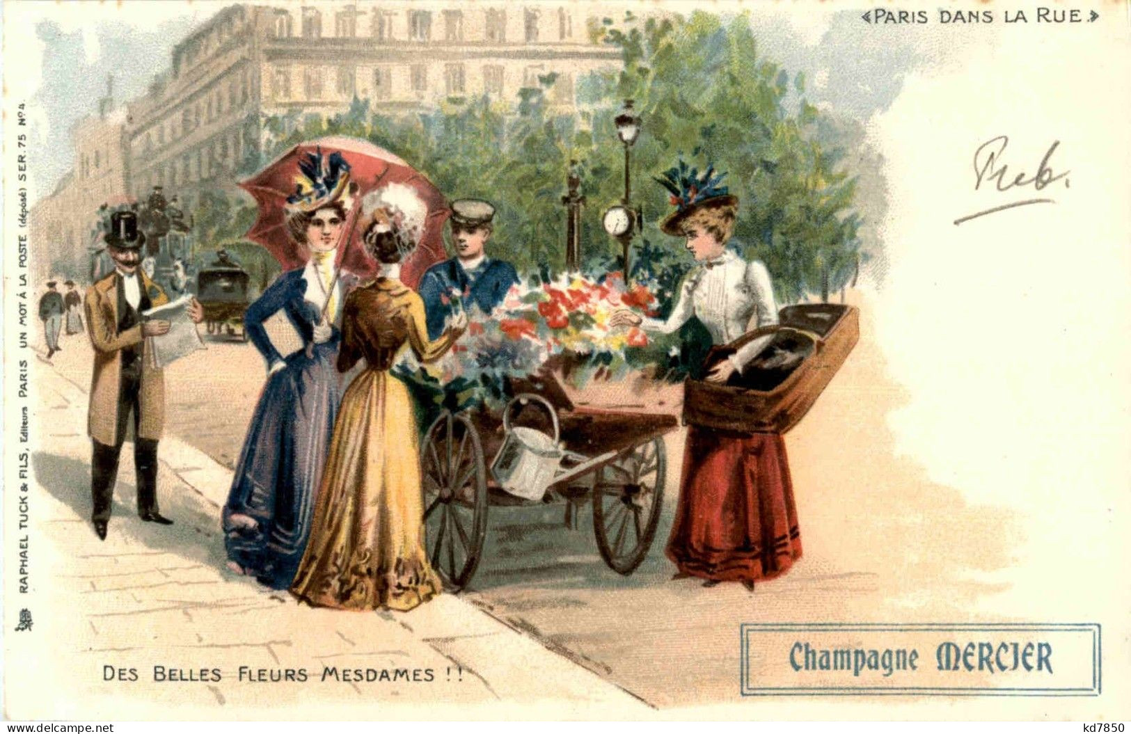 Paris - Champagne Mercier - Litho - Werbepostkarten