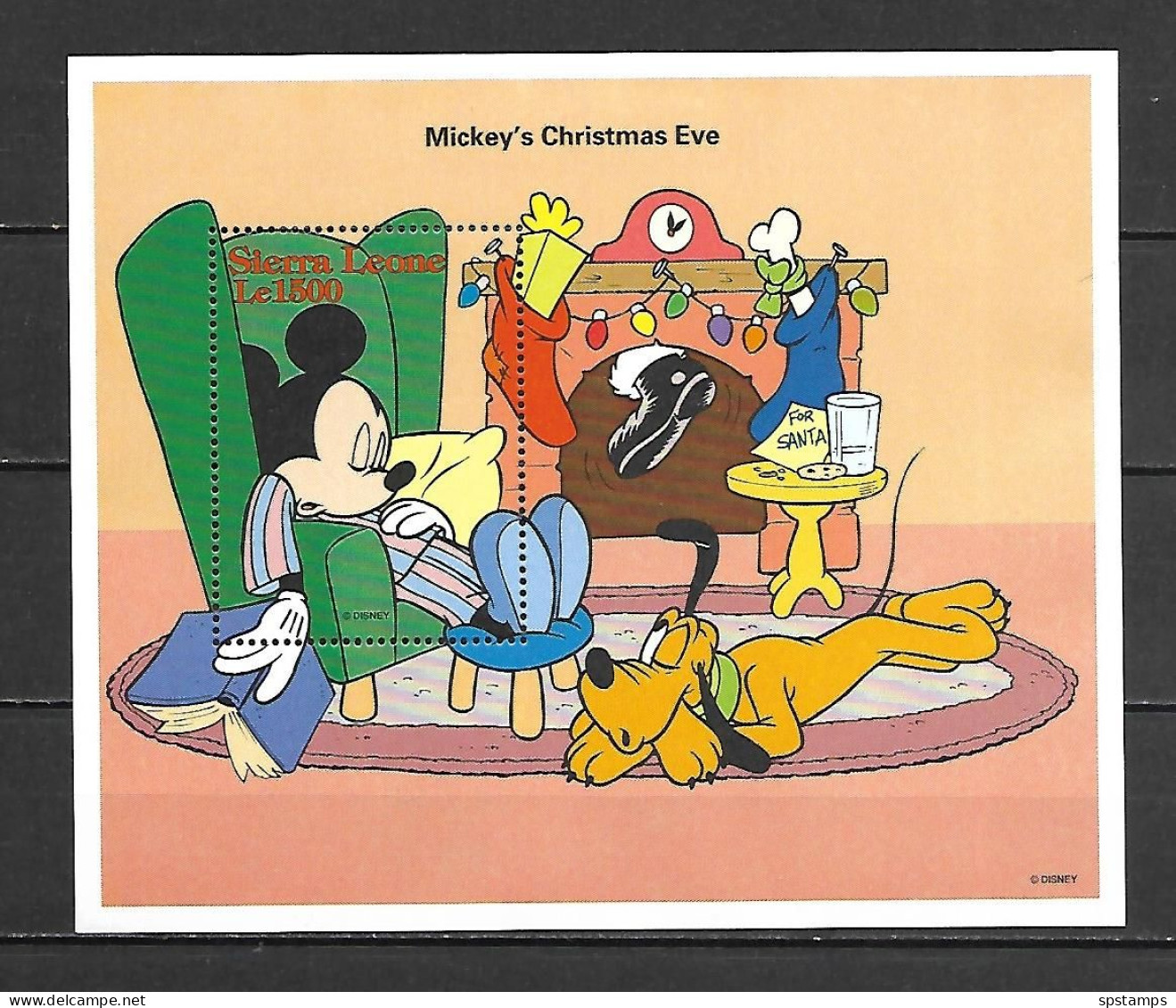 Disney Sierra Leone 1995 Mickey's Christmas Eve MS MNH - Disney