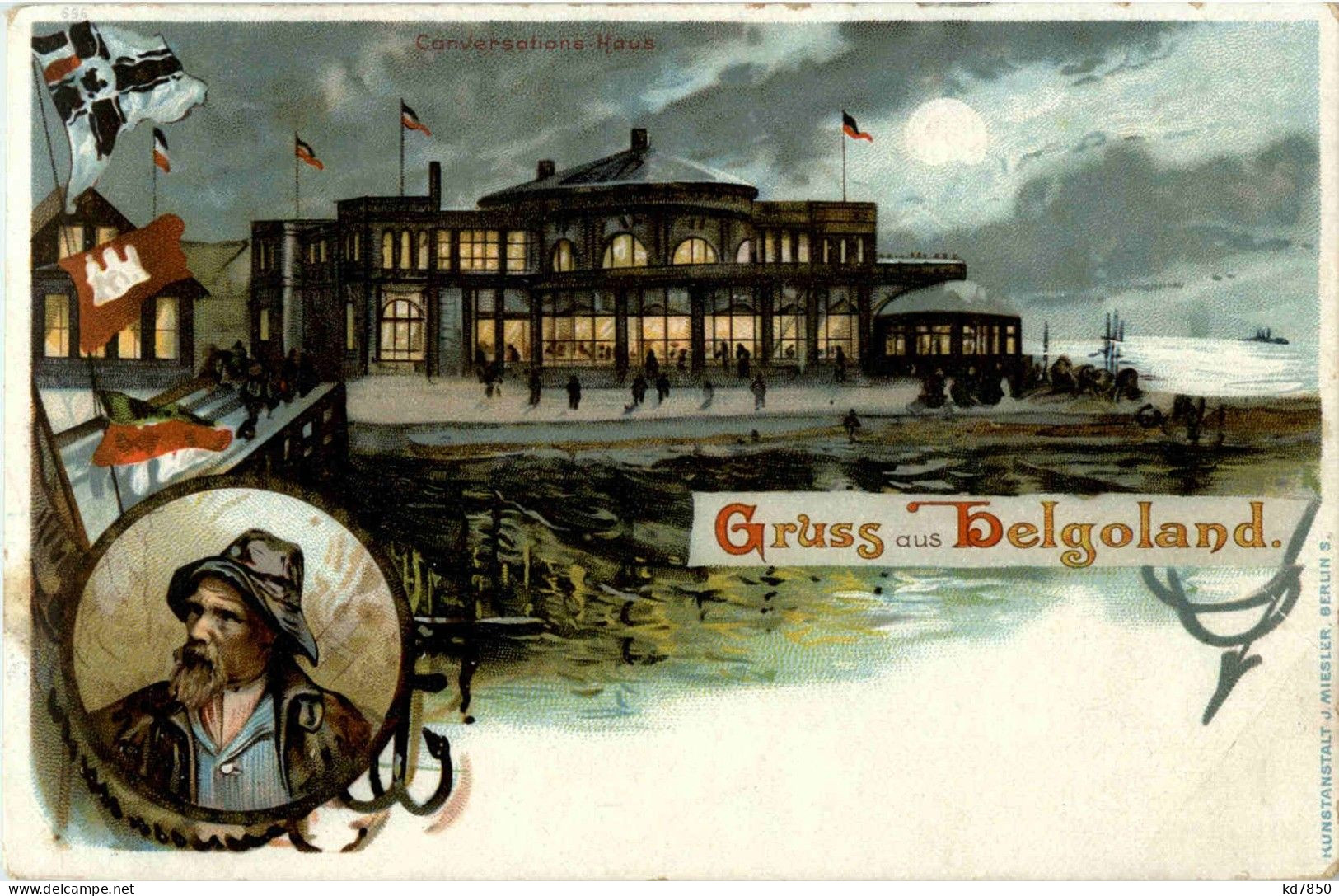 Gruss Aus Helgoland - Litho - Helgoland