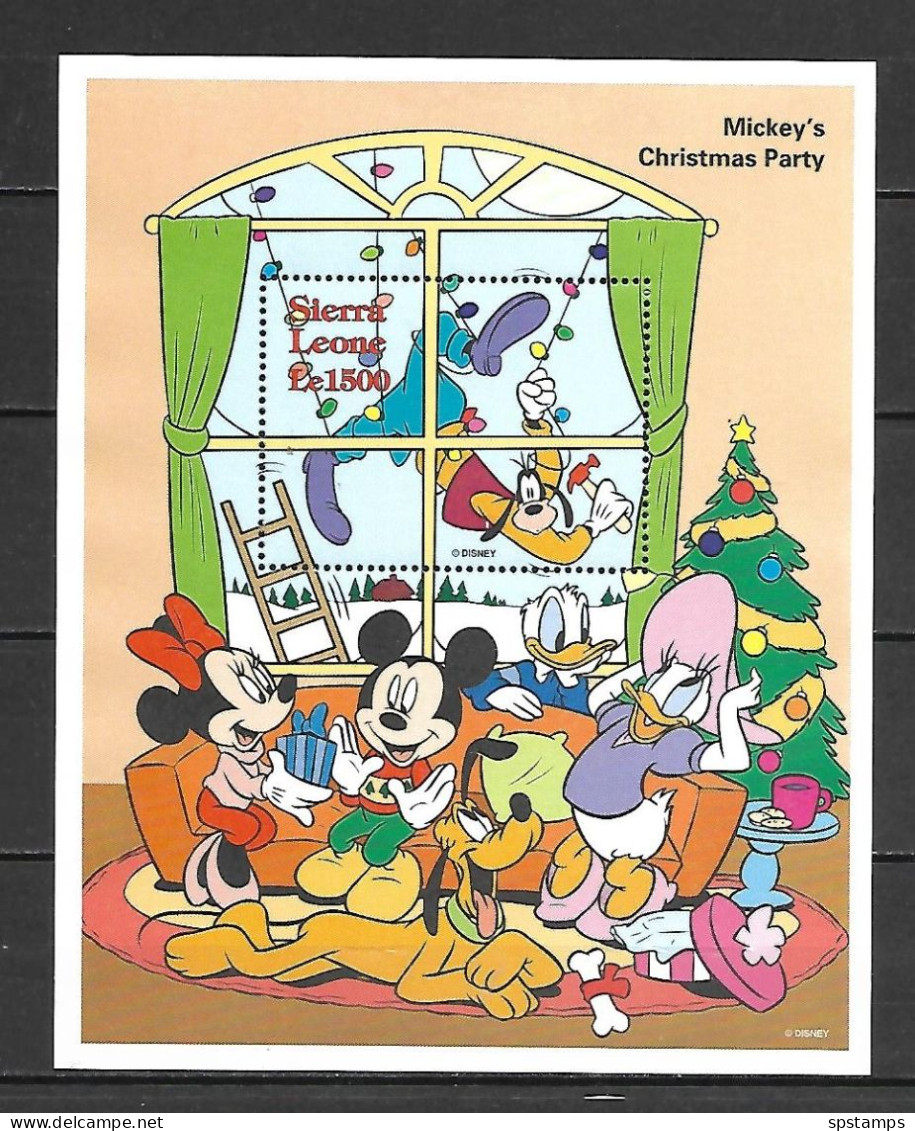 Disney Sierra Leone 1995 Mickey's Christmas Party MS MNH - Disney