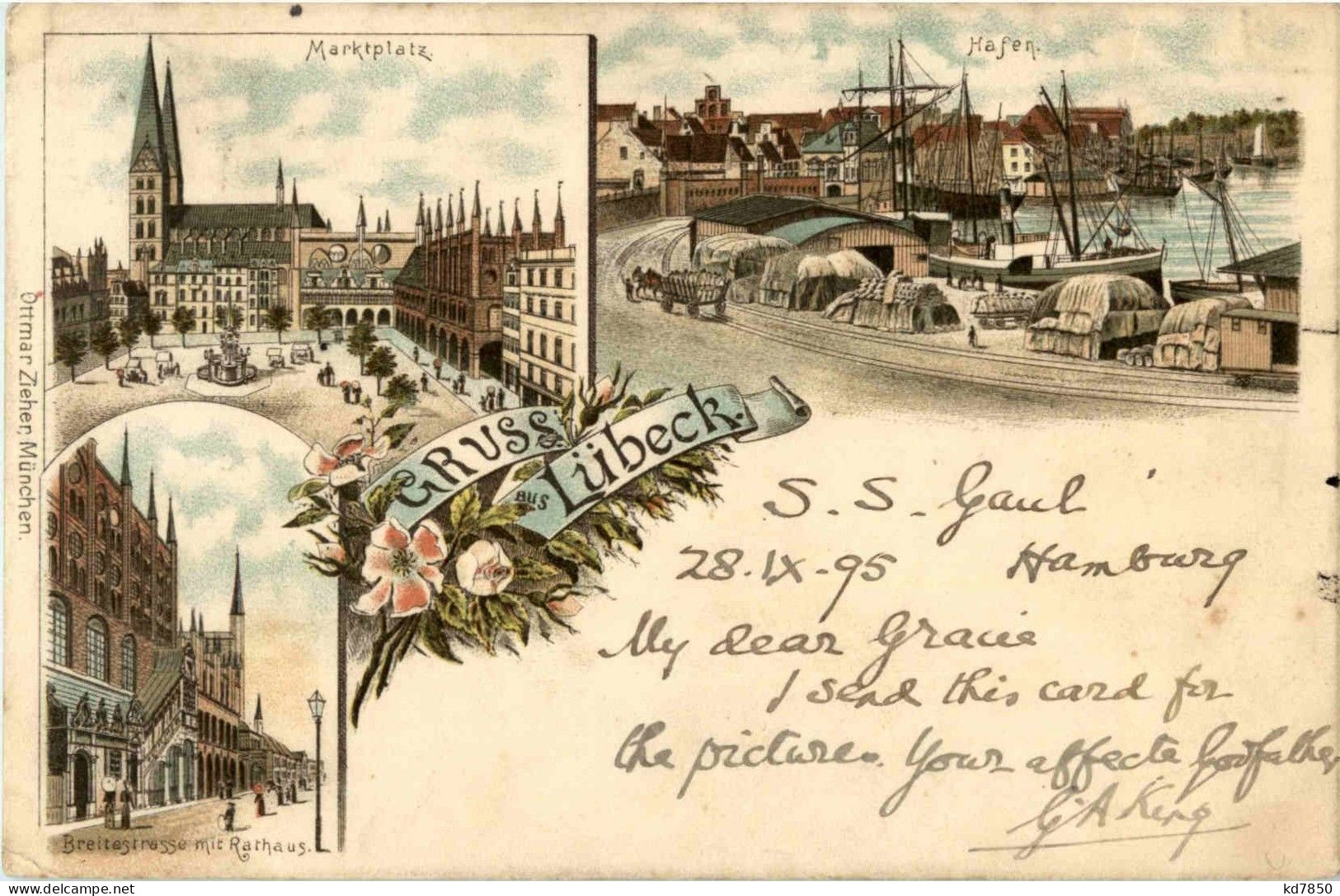 Gruss Aus Lübeck - Litho - Lübeck