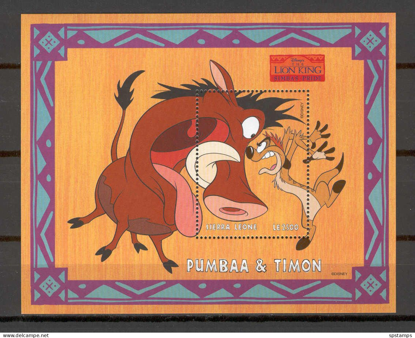 Disney Sierra Leone 1998 Pumbaa And Timon MS MNH - Disney