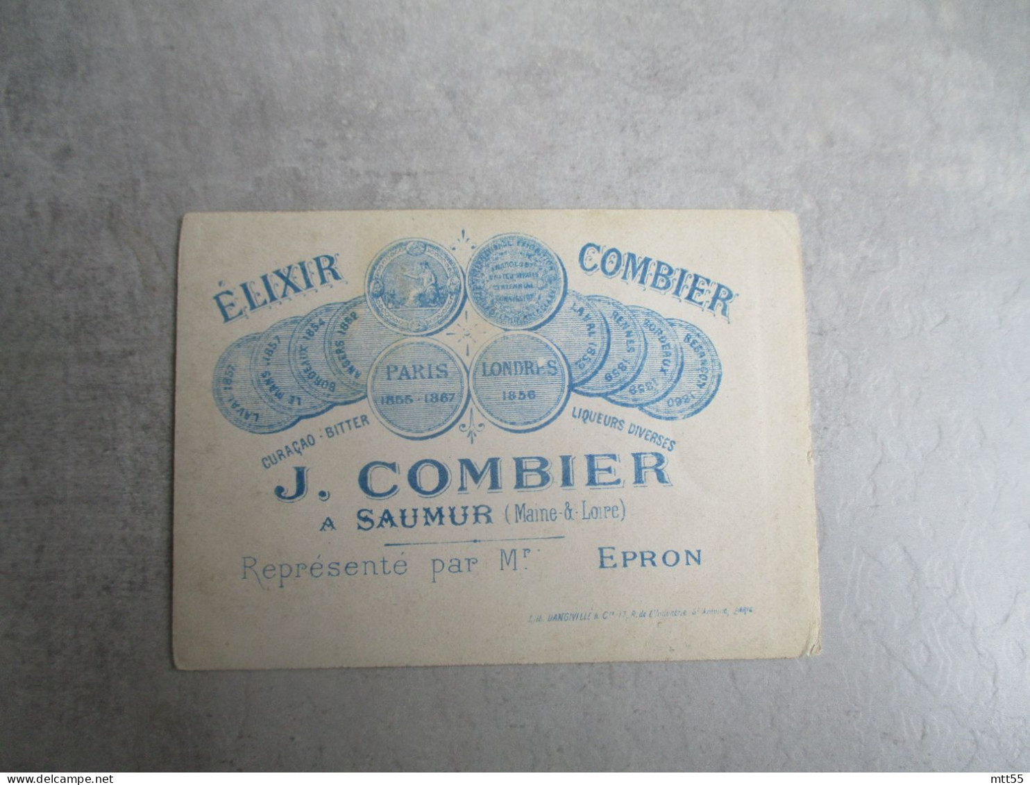 SAUMUR ELIXIR COMBIER MEDAILLE  CHROMO - Autres & Non Classés