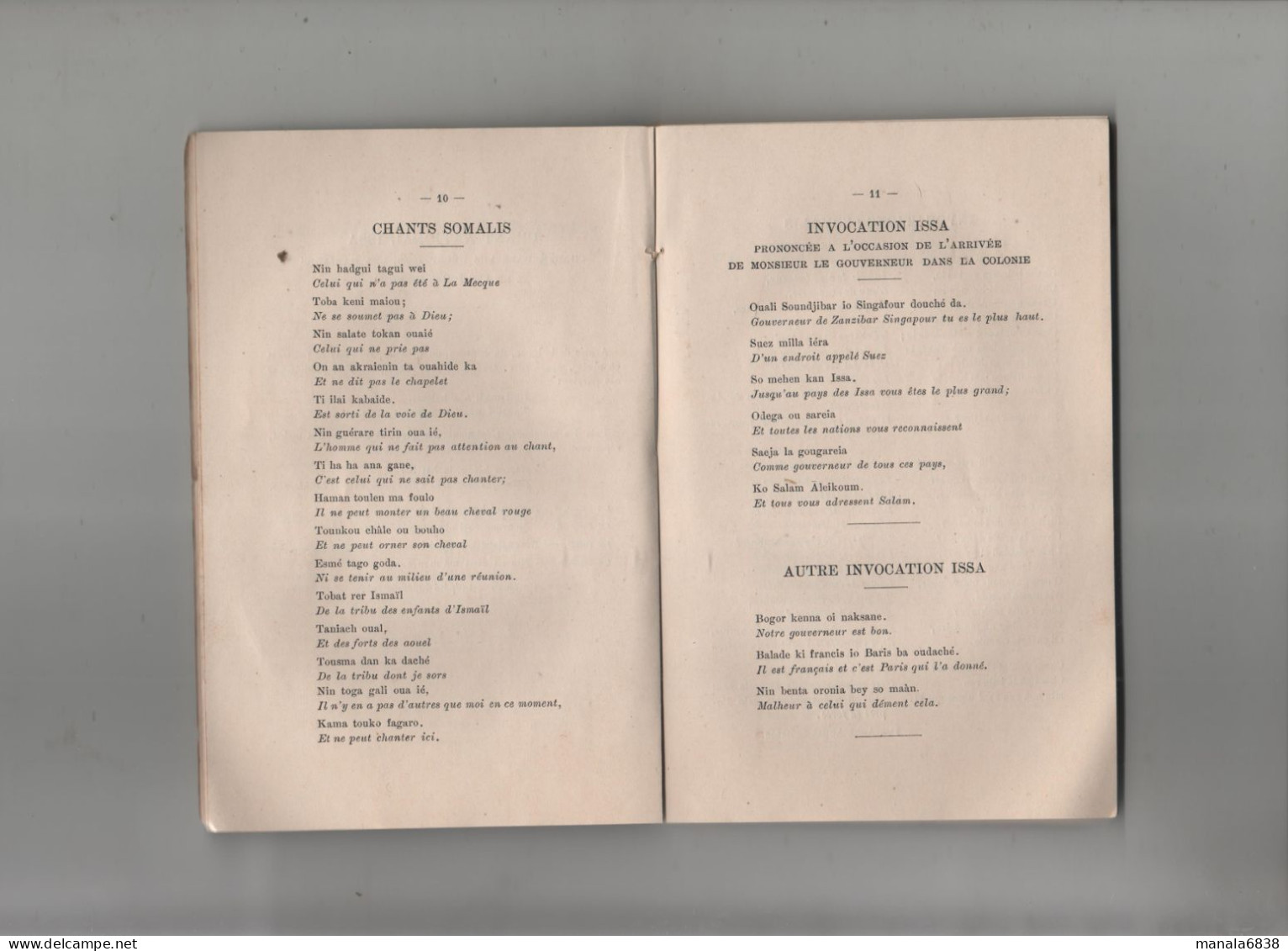 Essai Vocabulaire Pratique Français Issa Somalis Henry Administrateur Colonial 1897 - Unclassified