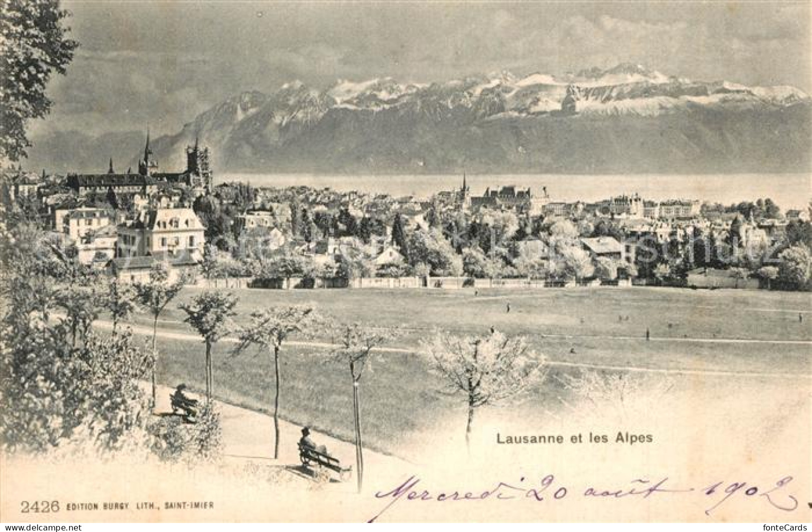 13562351 Lausanne VD Panorama Et Les Alpes Lausanne VD - Sonstige & Ohne Zuordnung