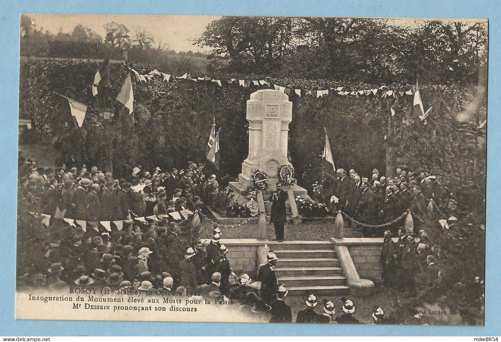 0745  CPA  ROSOY (Haute-Marne)   30 Octobre 1922 - Inauguration Du Monument élevé Aux Morts Pour La Patrie - Mr Dessein - Autres & Non Classés