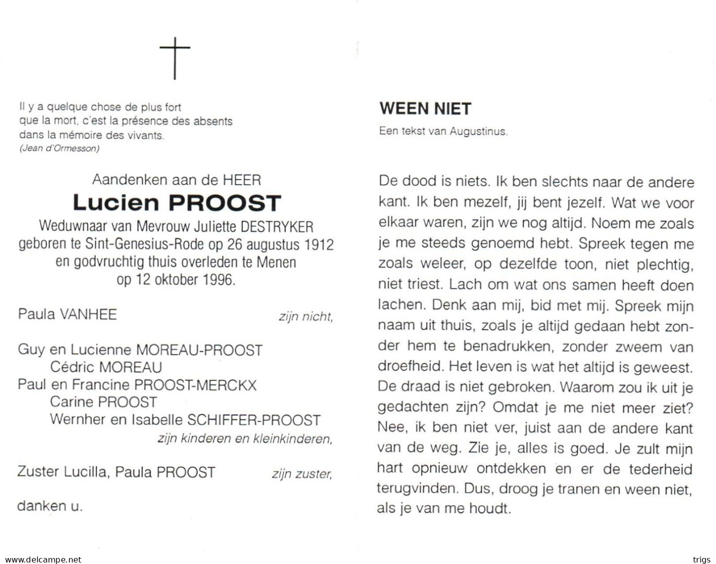 Lucien Proost (1912-1996) - Andachtsbilder