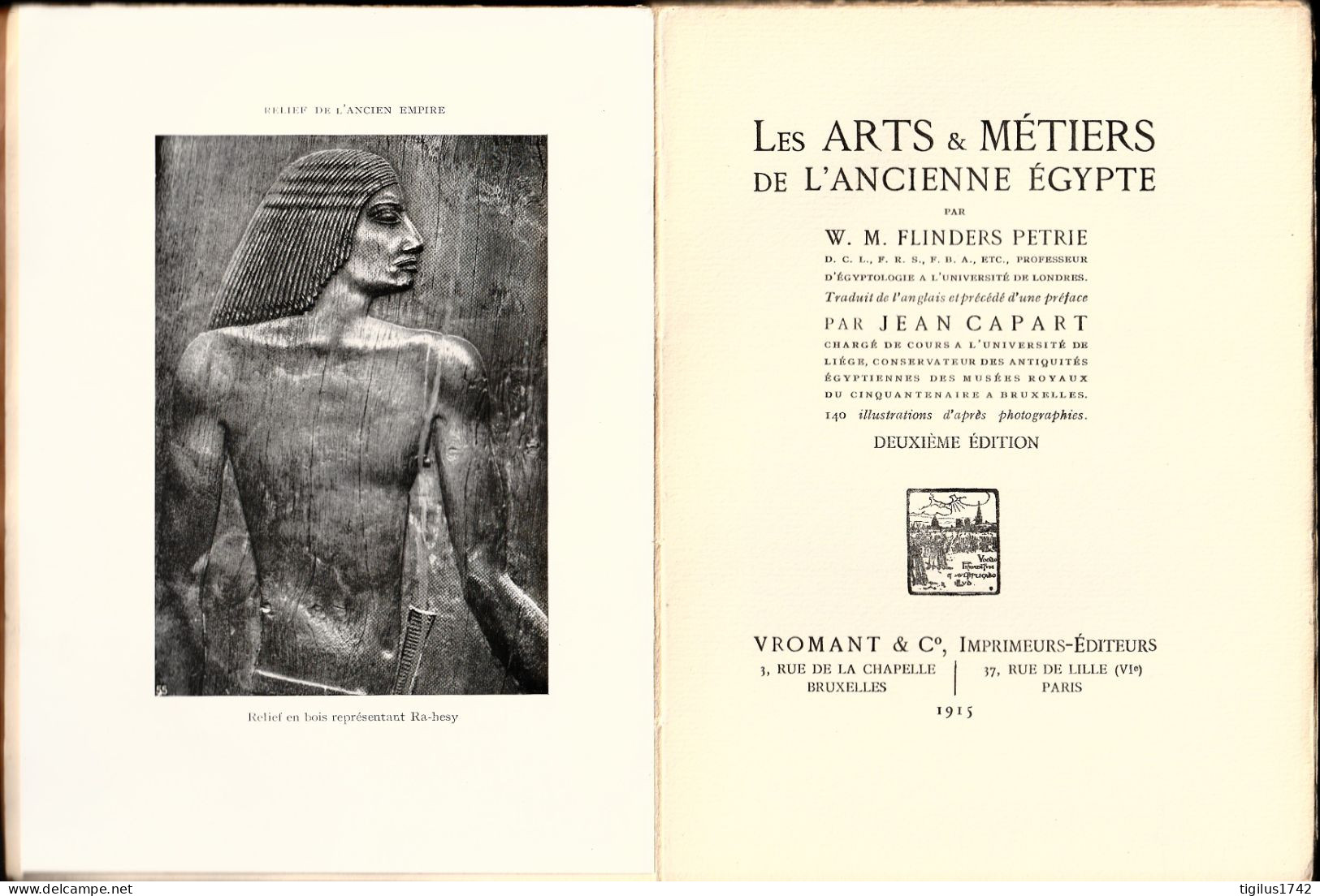 W.M. Flinders Petrie, Traduit De L’anglais Pas Jean Capart. Arts Et Métiers De L’ancienne Egypte. 1915 - 1901-1940