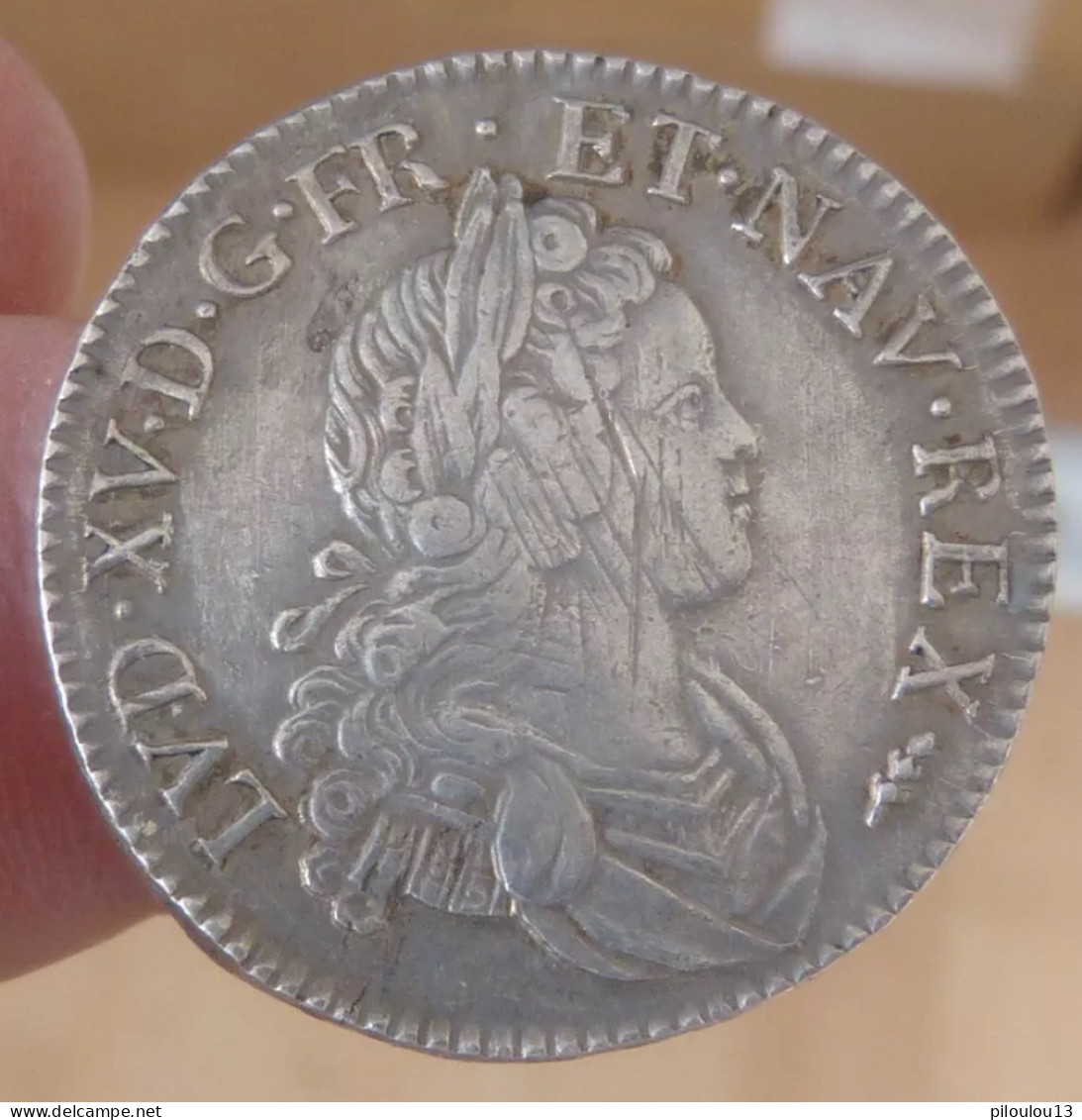 1/2 Ecu France Et Navarre De Louis XV 1719 X (Amiens) - 1715-1774 Louis XV Le Bien-Aimé