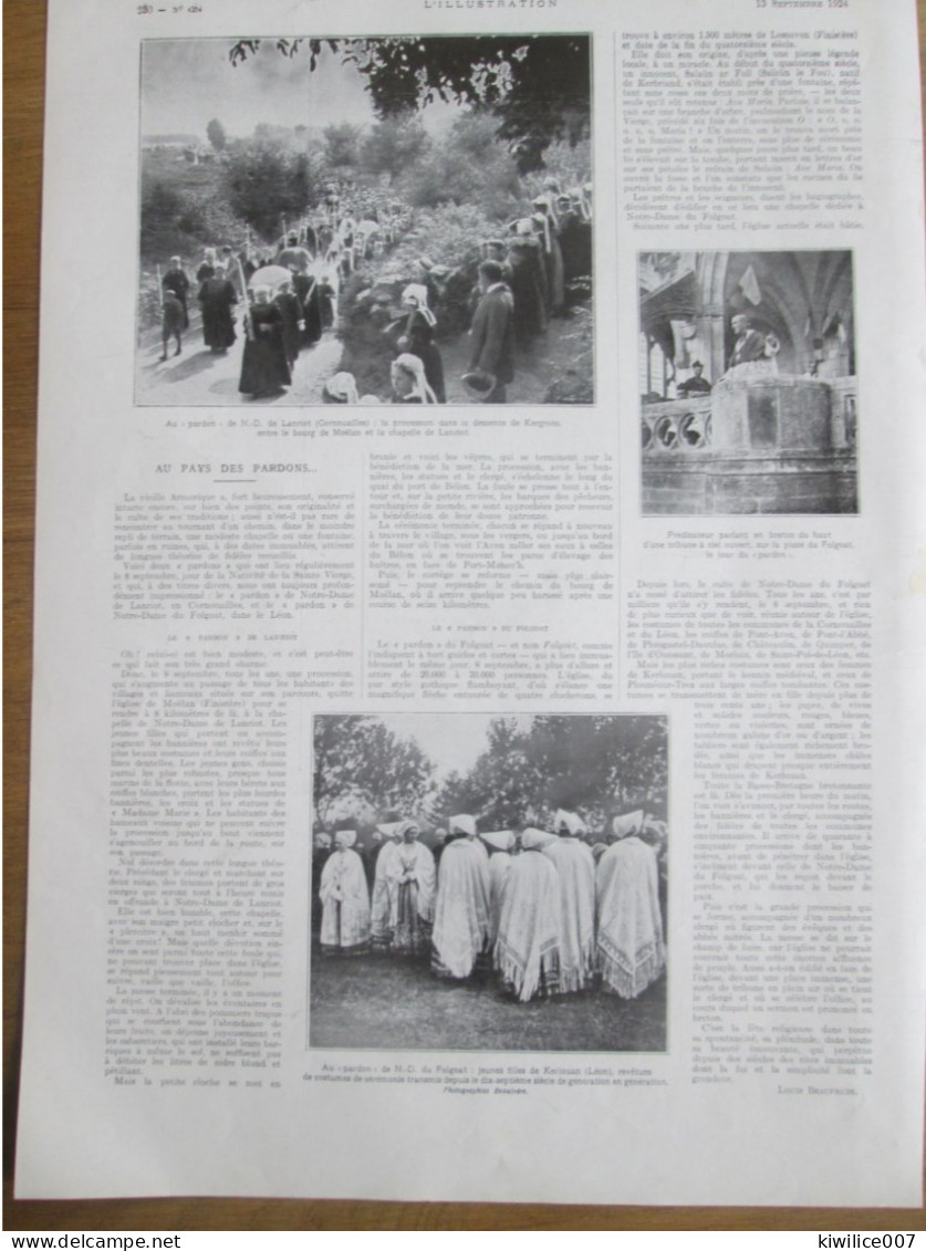 1924  Folgoat  KERLOUAN  MOELAN CORNOUAILLES    Au Pays Des Pardons N D DE LANRIOT Descente De KERGROES - Ohne Zuordnung