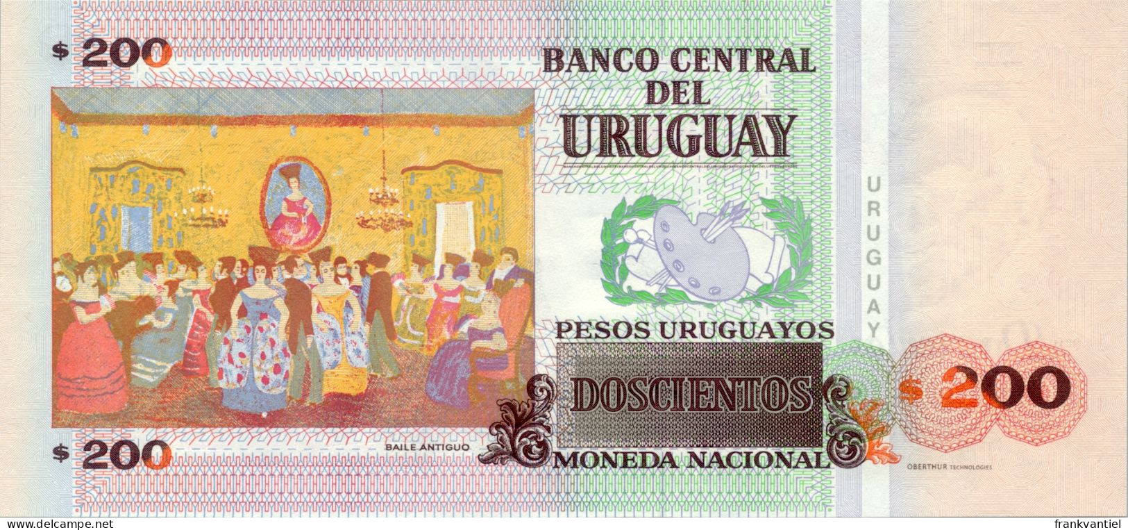 Uruguay P-89b 200 Pesos Uruguayos 2009 UNC - Uruguay