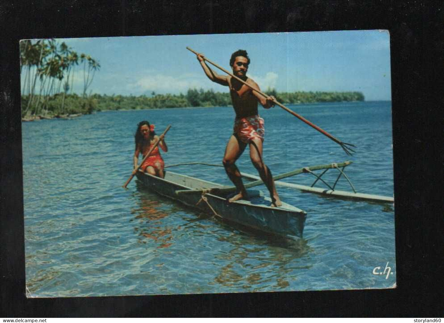 Tahiti Pecheur Au Harpon - Polynésie Française