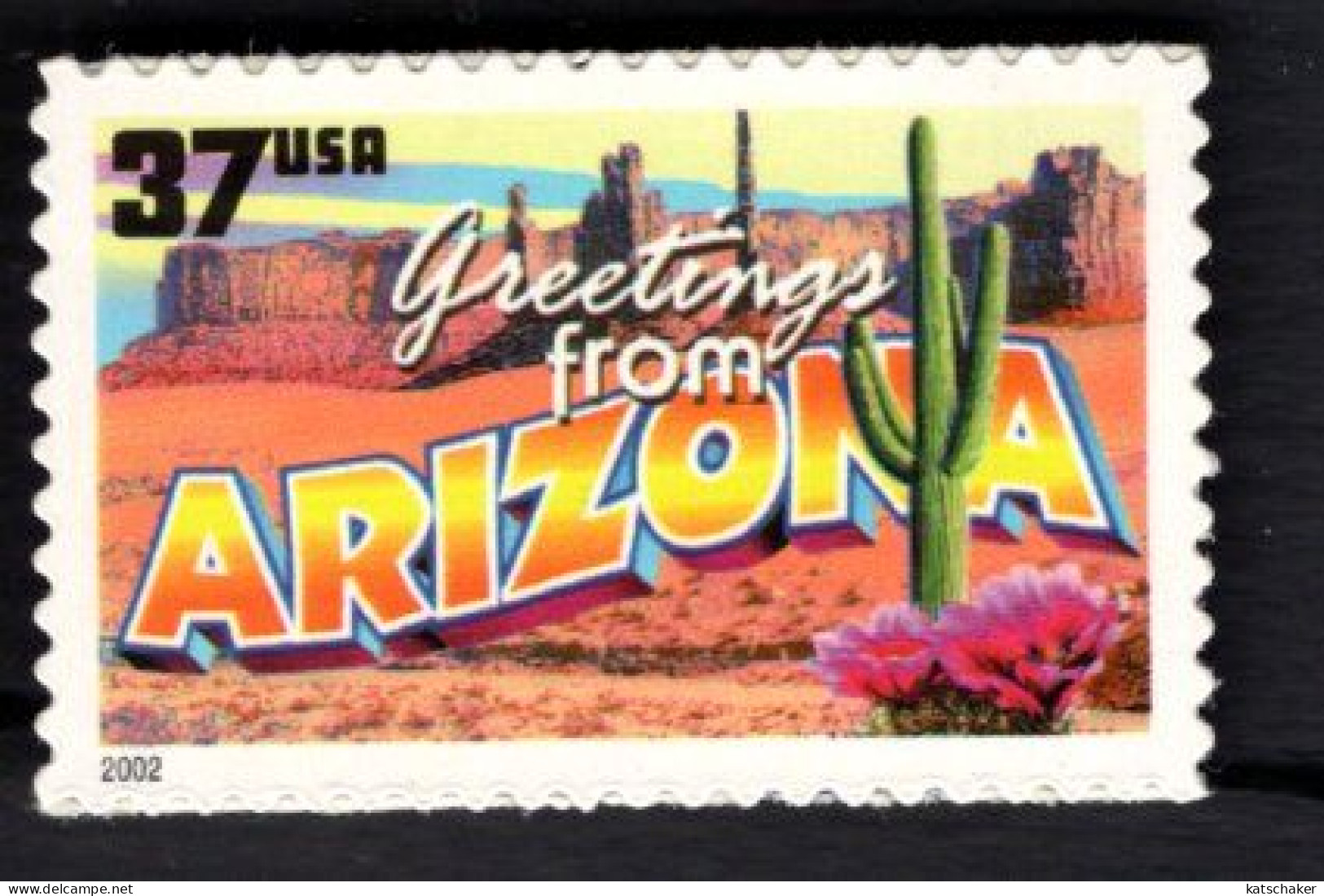 2017228325  2002  SCOTT 3698 (XX) POSTFRIS MINT NEVER HINGED - GREETINGS FROM AMERICA - ARIZONA - Nuovi