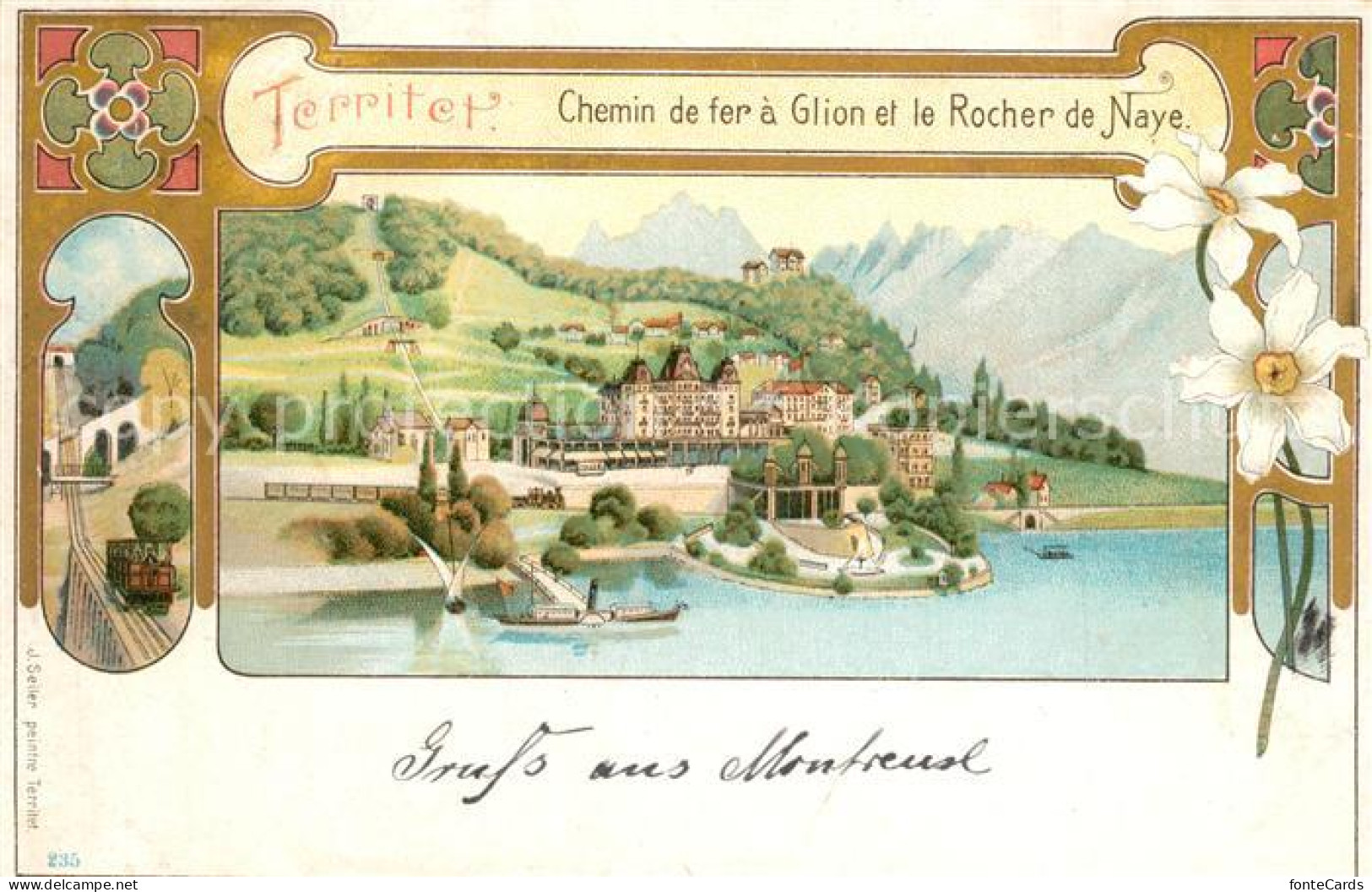 13558808 Territet Chemin De Fer A Glion Et Le Rocher De Naye Territet - Autres & Non Classés