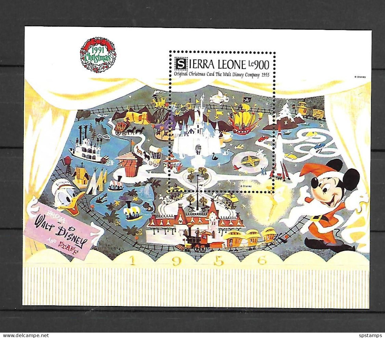 Disney Sierra Leone 1991 Christmas Cards #2 MS MNH - Disney