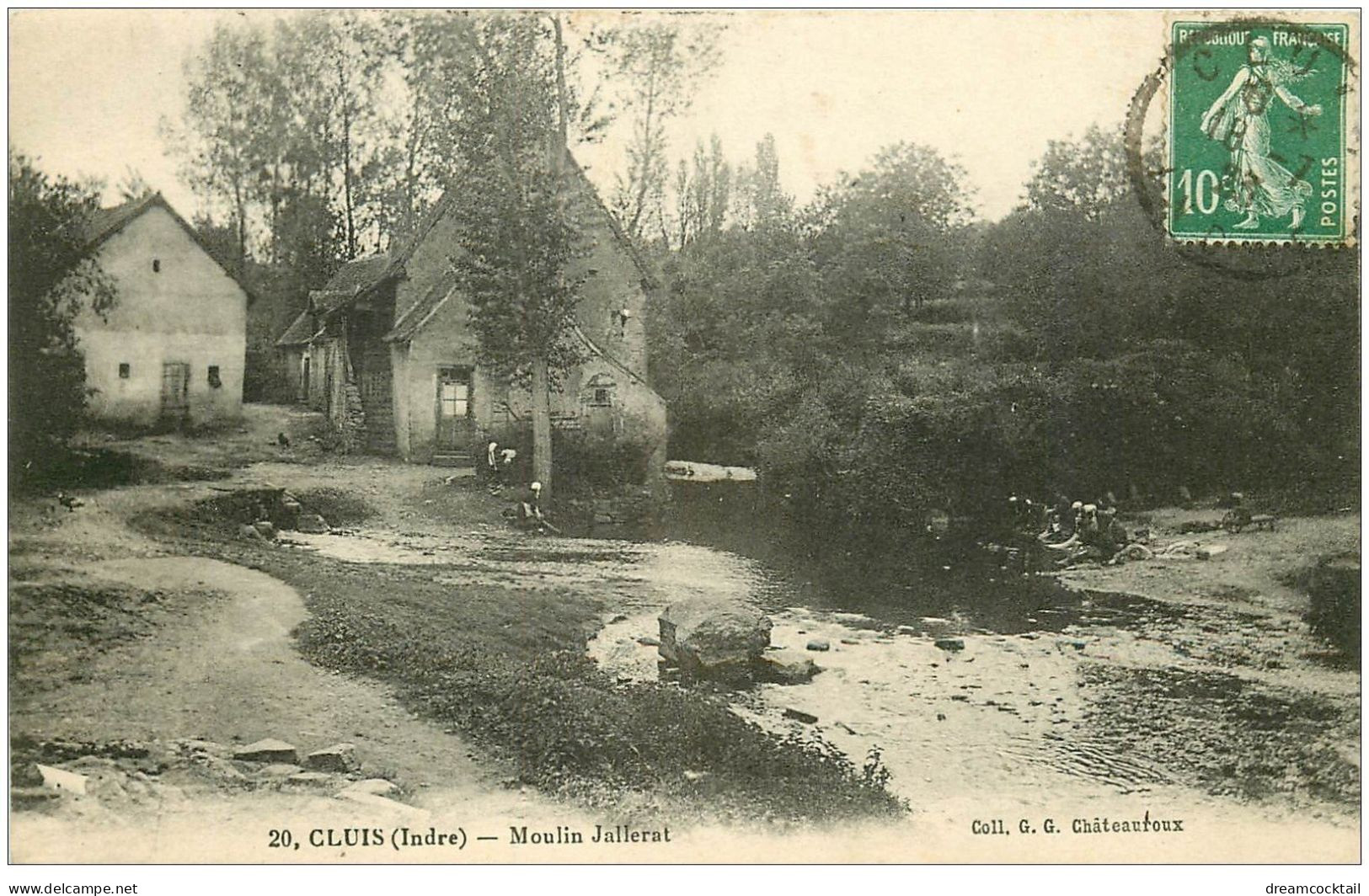 36 CLUIS. Moulin Jallerat 1923 Lavandières - Altri & Non Classificati