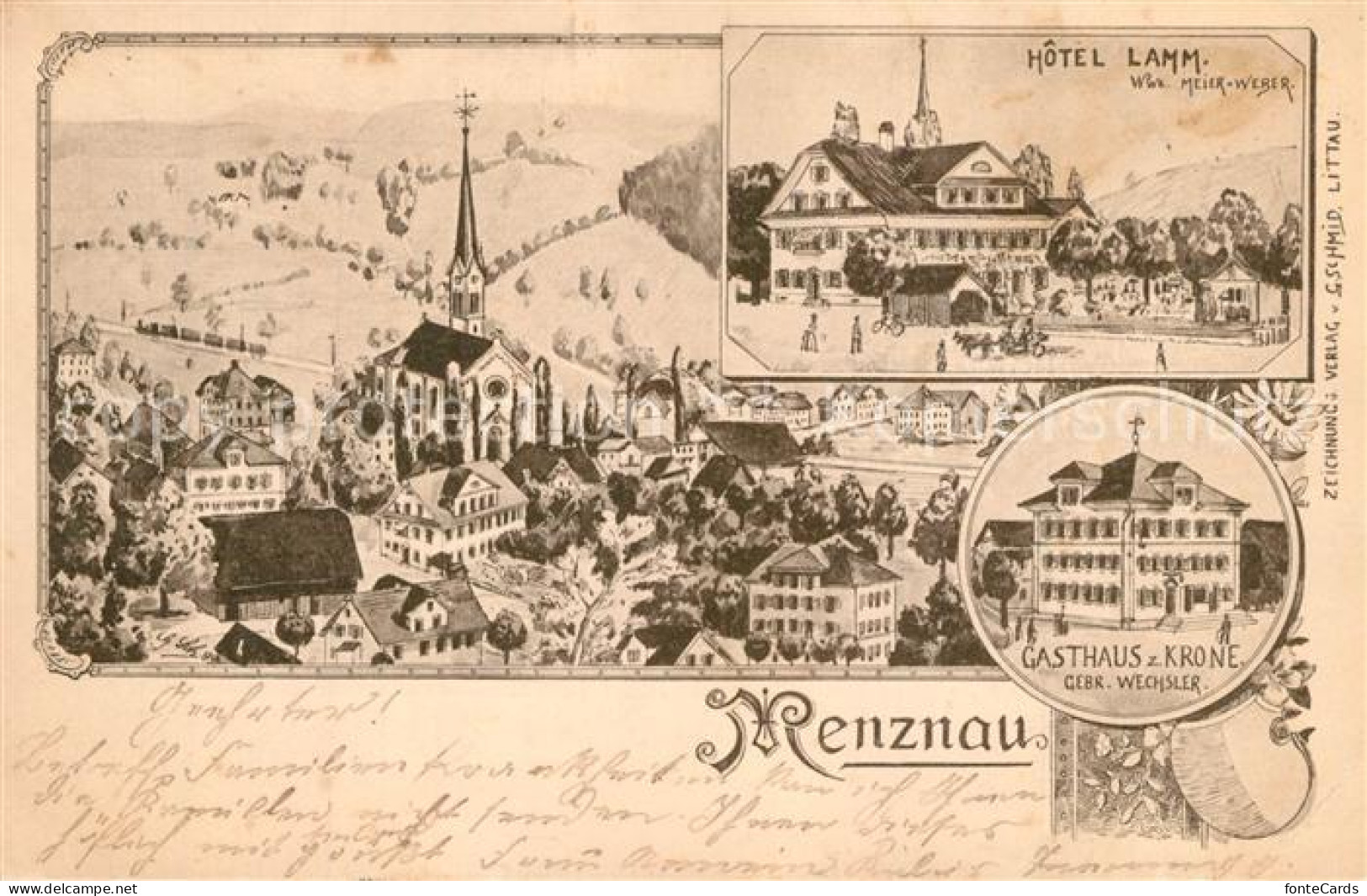 13558764 Menznau Panorama Hotel Lamm Gasthaus Krone Menznau - Autres & Non Classés