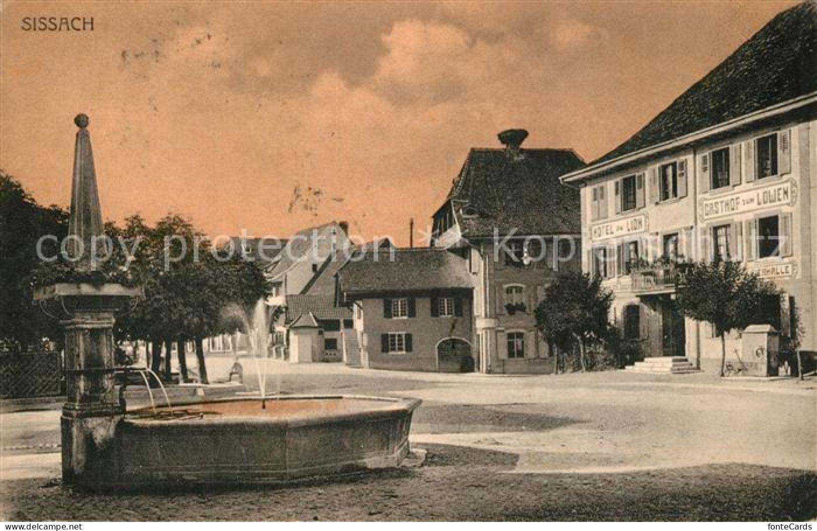 13558691 Sissach Dorfbrunnen Gasthof Zum Loewen Sissach - Autres & Non Classés