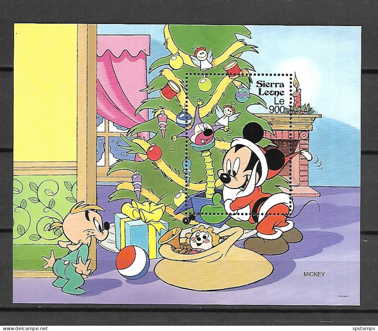 Disney Sierra Leone 1992 Christmas - Mickey MS MNH - Disney