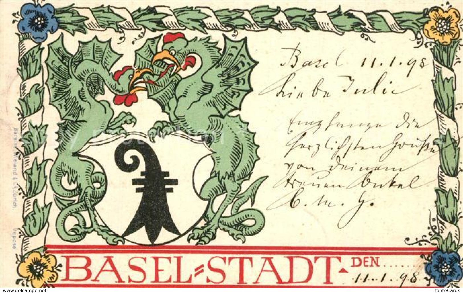 13558630 Basel BS Wappen Basel BS - Sonstige & Ohne Zuordnung