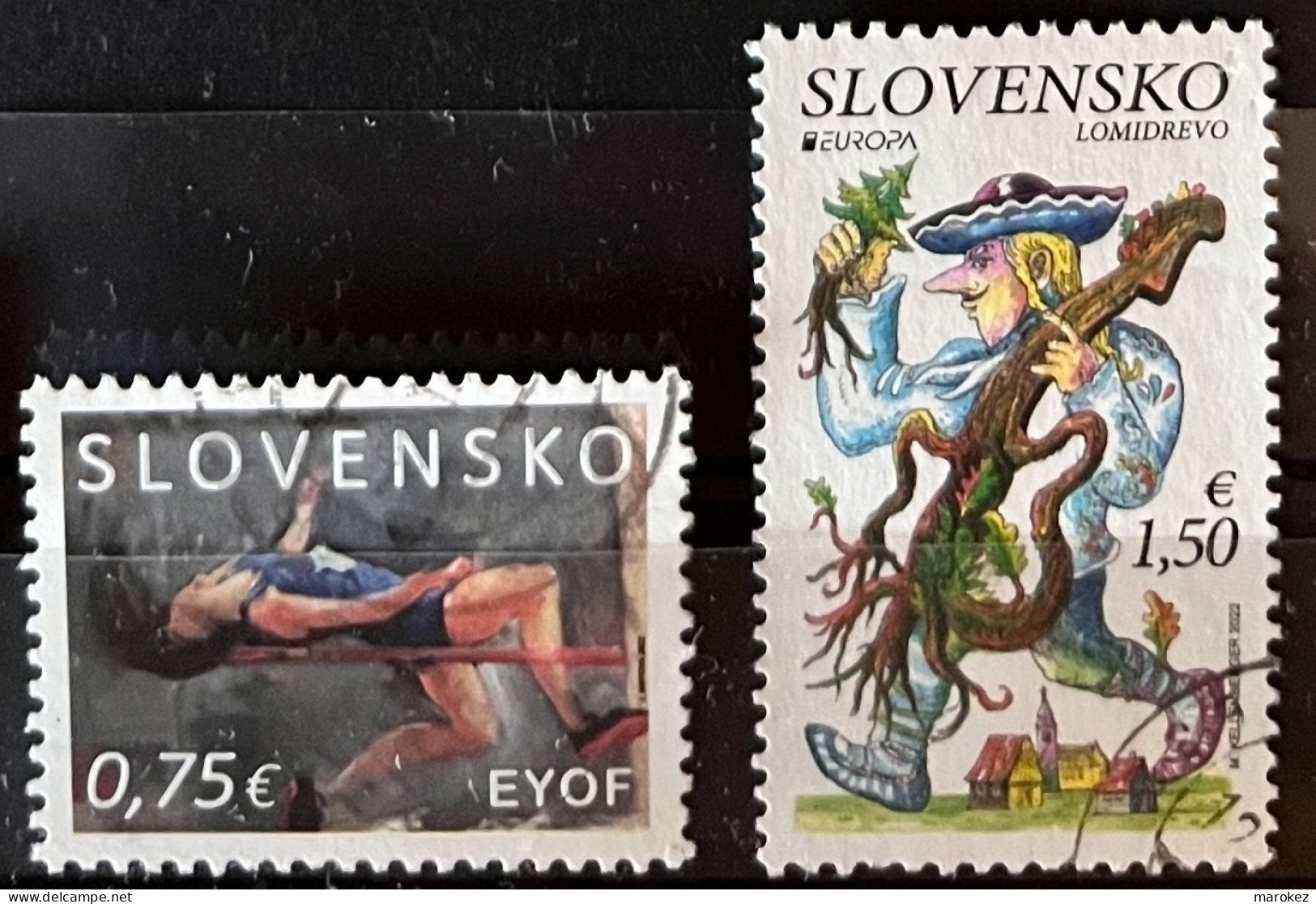 SLOVAKIA 2022 Europa - Lomidrevo & Sport - EYOF Postally Used Stamps MICHEL # 960,966 - Gebraucht