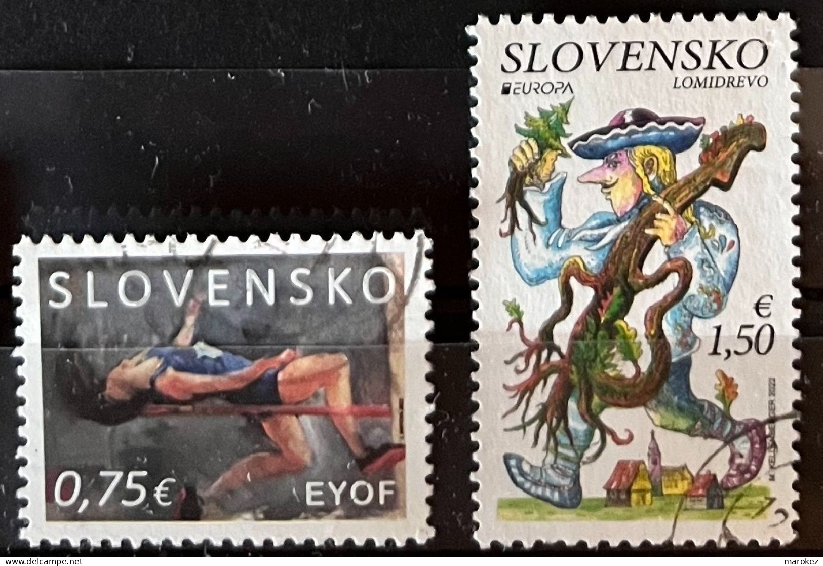 SLOVAKIA 2022 Europa - Lomidrevo & Sport - EYOF Postally Used Stamps MICHEL # 960,966 - Oblitérés