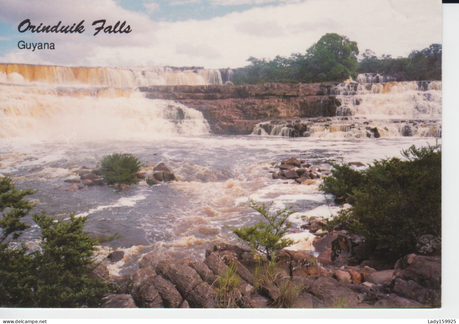 Orinduik Falls   Guyana  Chute D'eau  Très Large En Escalier, Rivière Ireng  Stepped Waterfalls  Ireng River 2 Scans - Guyana (ex Guyana Britannica)