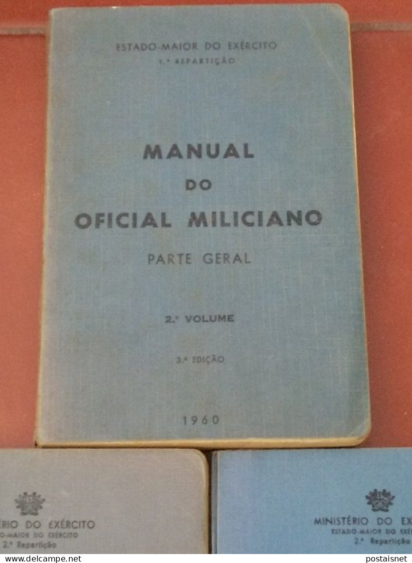 3 Livros Exército: Regulamento De Campanha E Manual Do Oficial Miliciano - Other & Unclassified