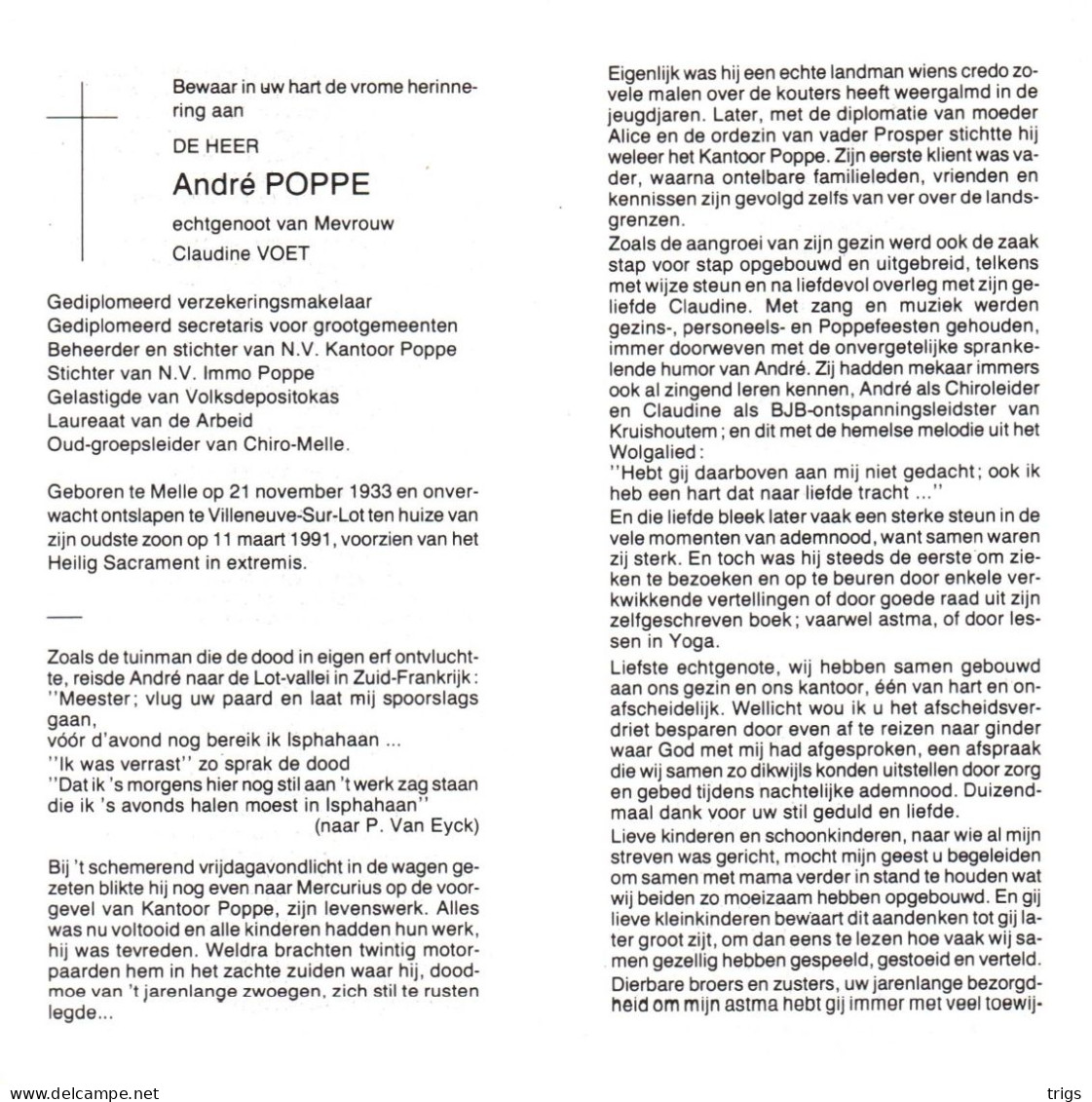 André Poppe (1933-1991) - Imágenes Religiosas